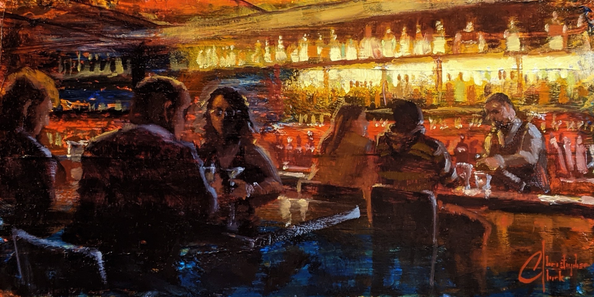 Meeting Friends at the Bar by Christopher Clark