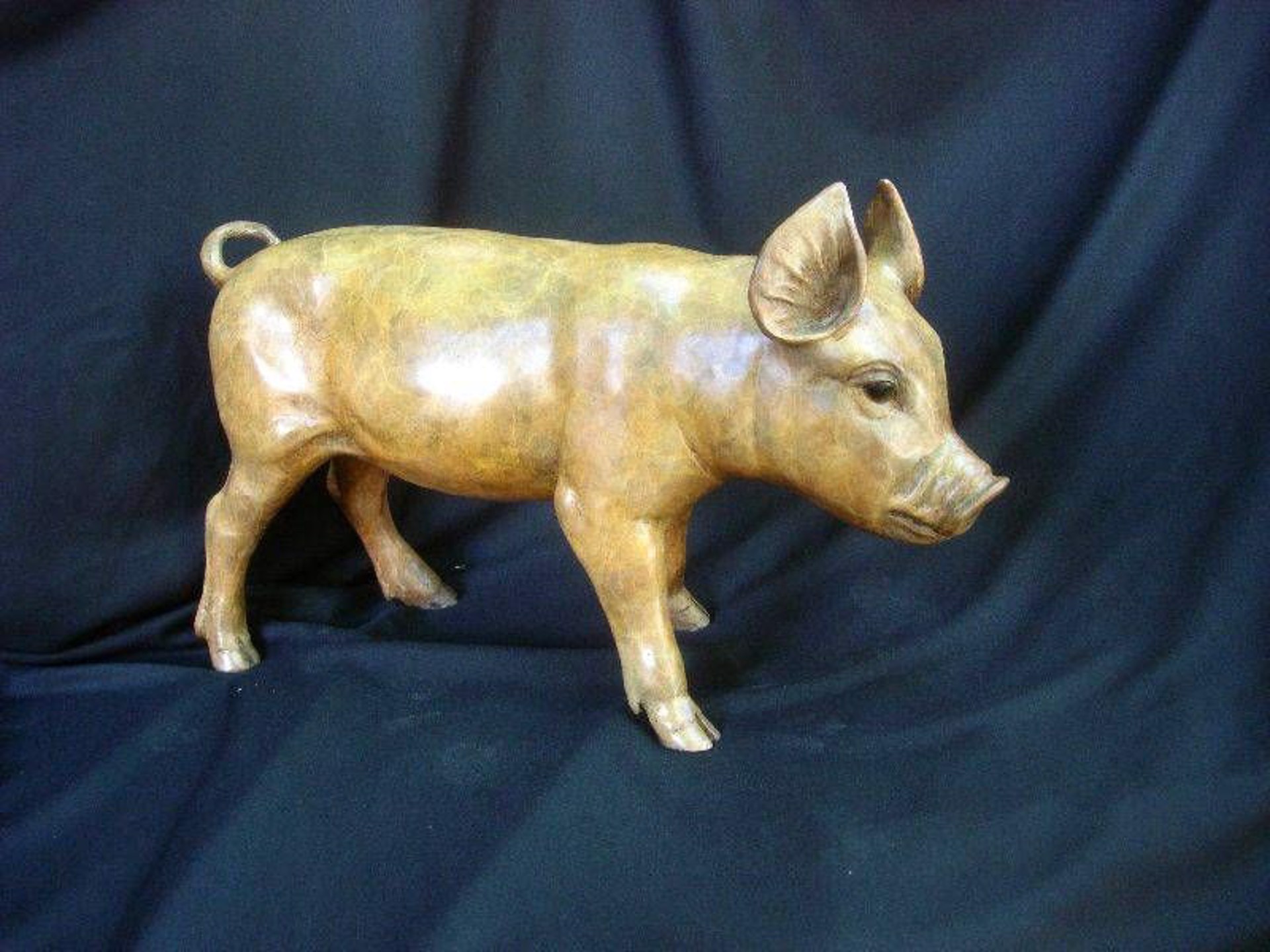 Baby Pig Standing by Robert A. Larum (sculptor)