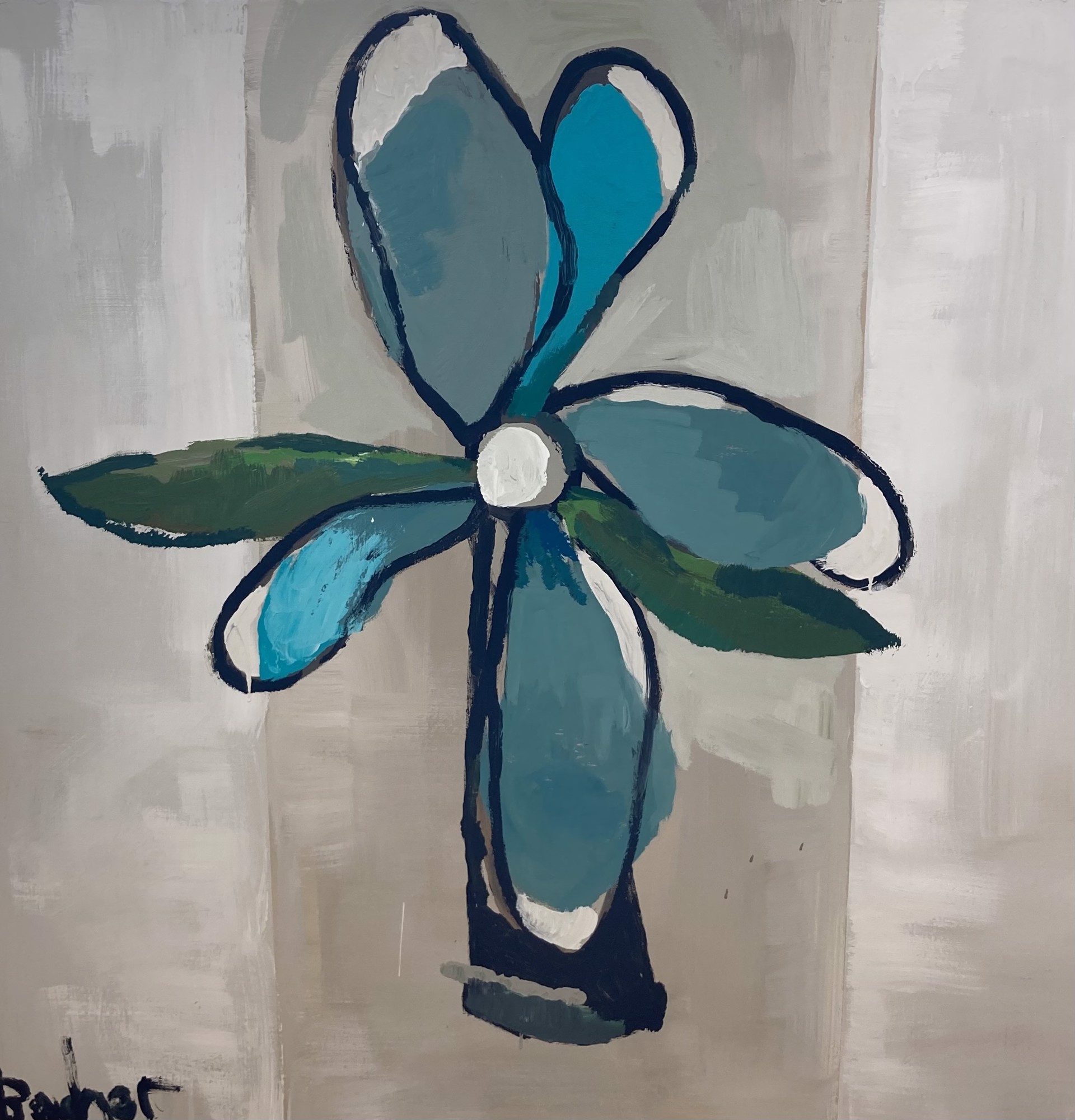L 1 B - Blue Flower by Gary Bodner