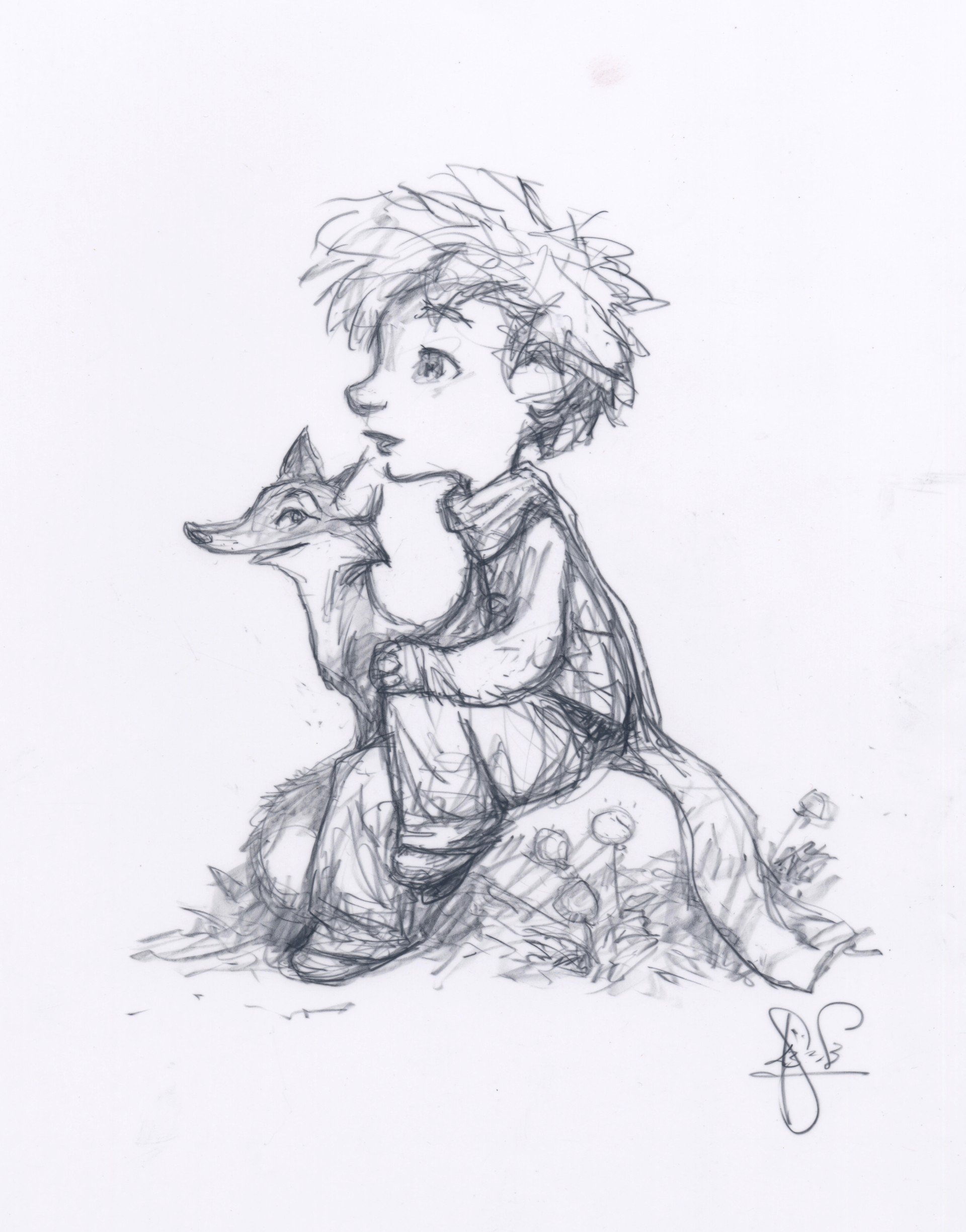 The Little Prince, Fox 1 by Peter de Sève