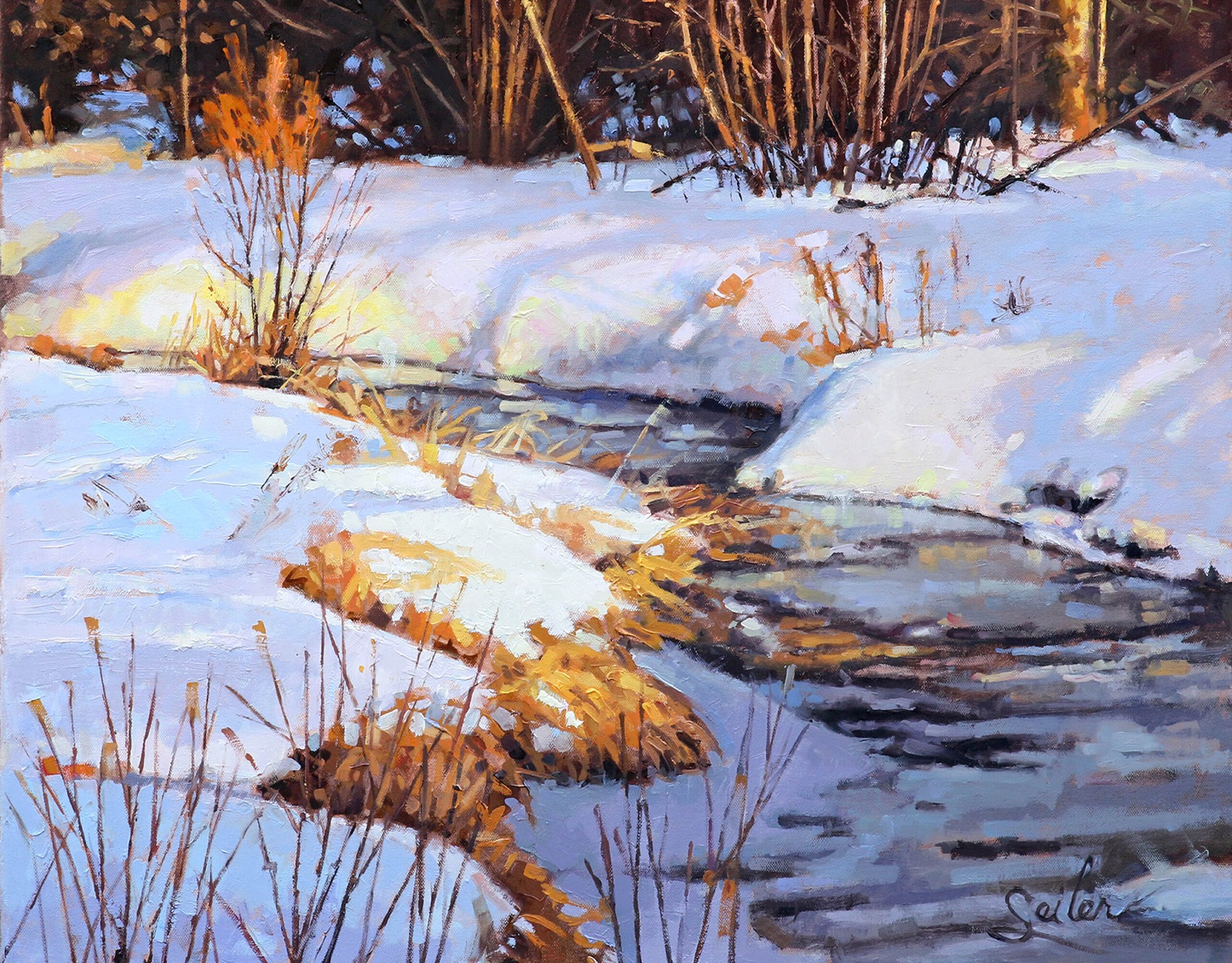 Larry Seiler "Last Light on the Torpee" by Oil Painters of America