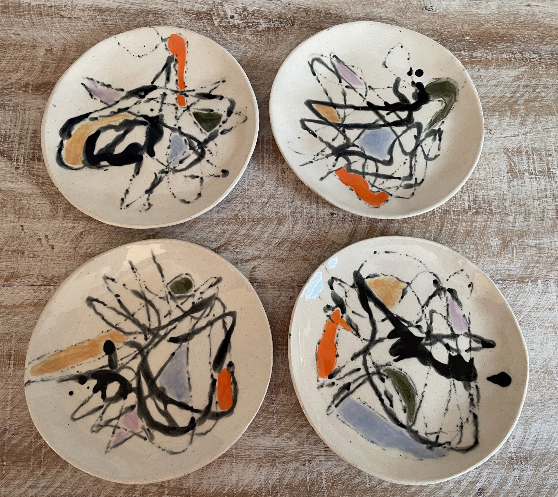 Plates -Set of 4 by Jill Rothenberg-Simmons