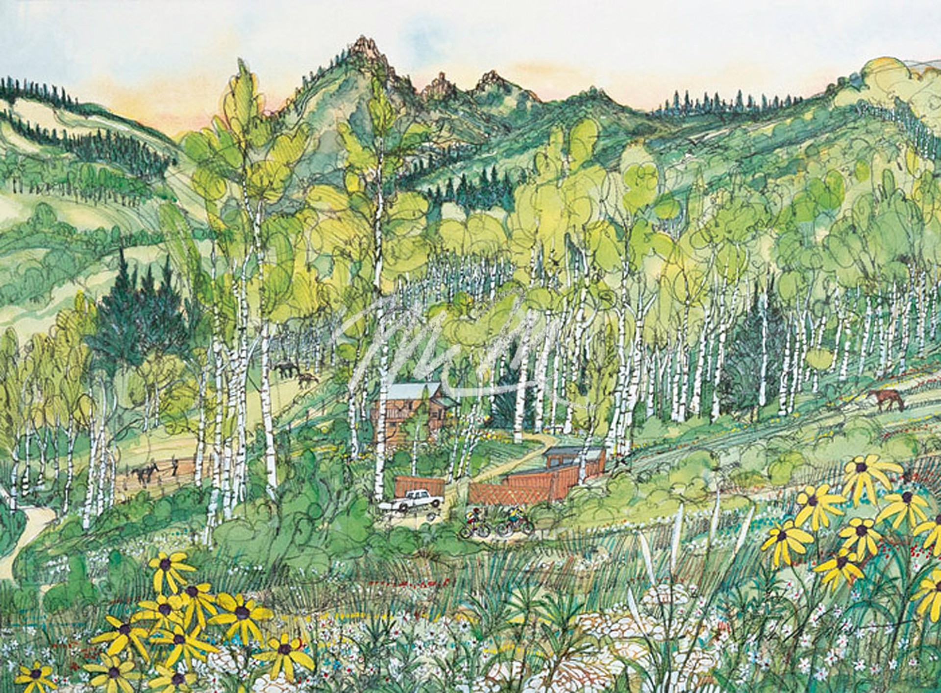 Mountain Ranch - Fall by Mark McMahon
