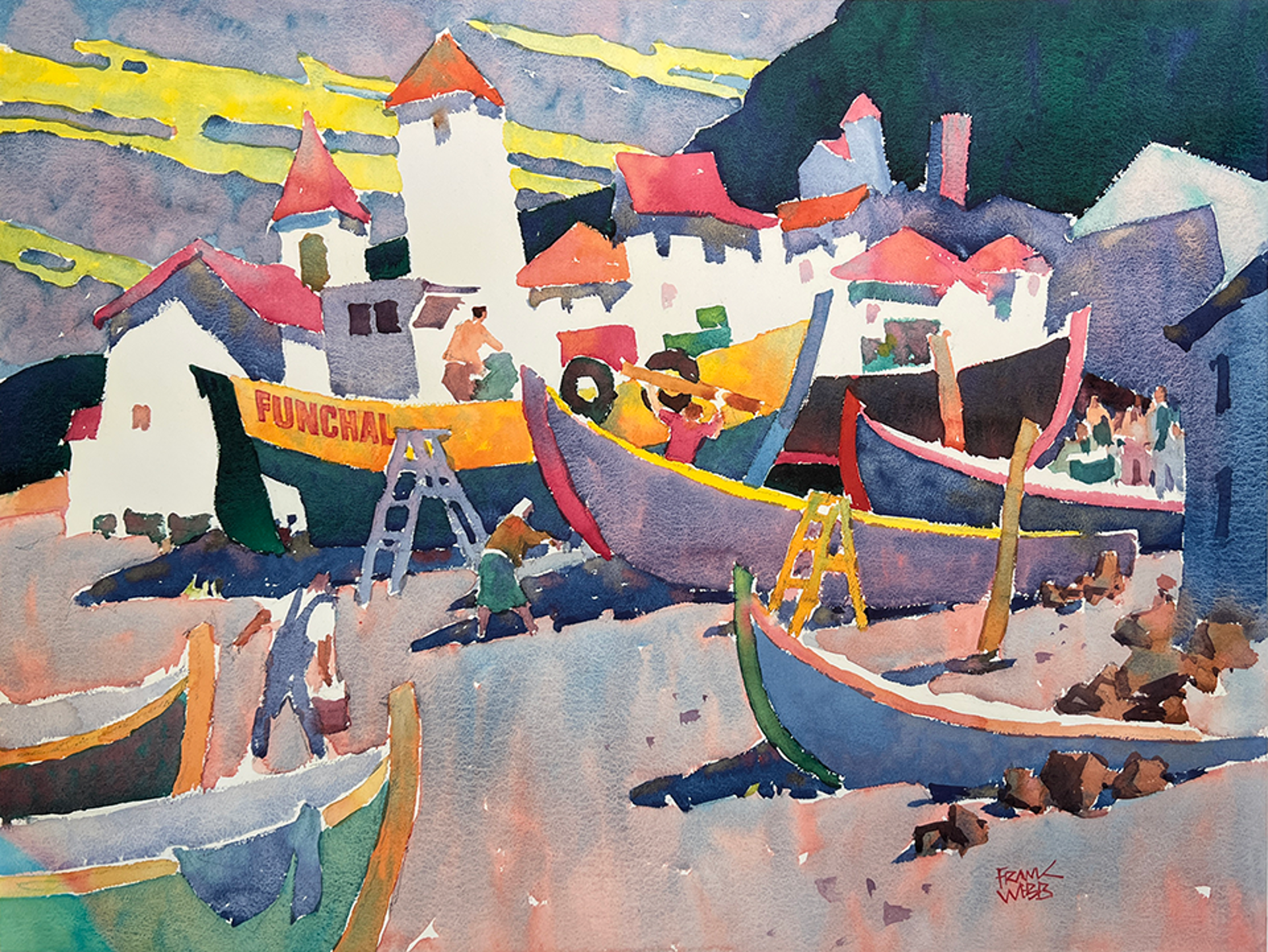 Boats on Shore by Frank Webb