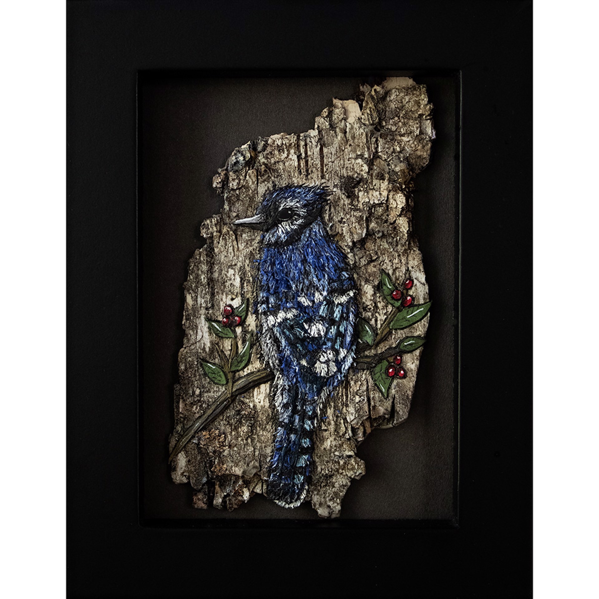 Blue Jay (Collage) by Willow Bayer