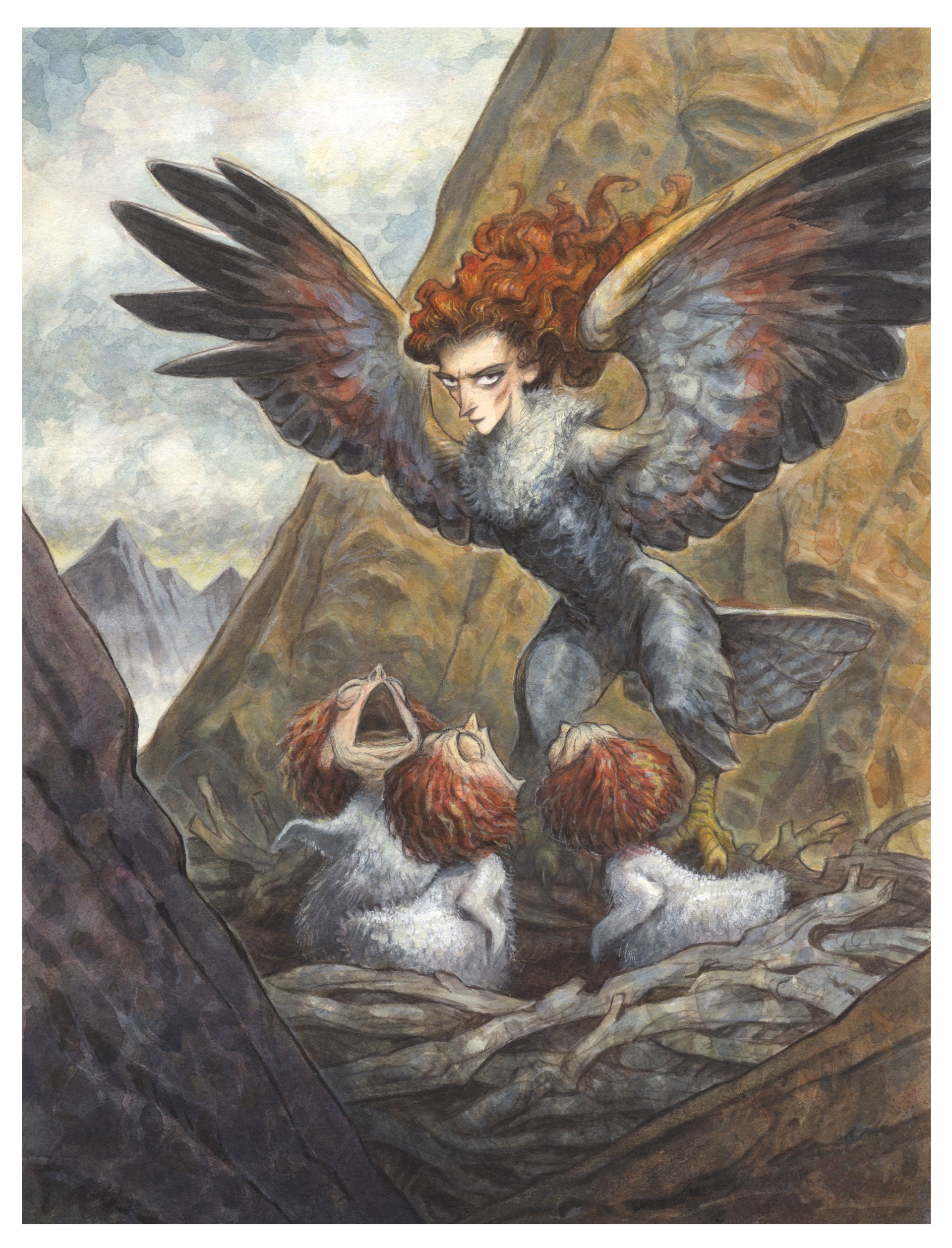 Harpy "Nestlings" by Peter de Sève