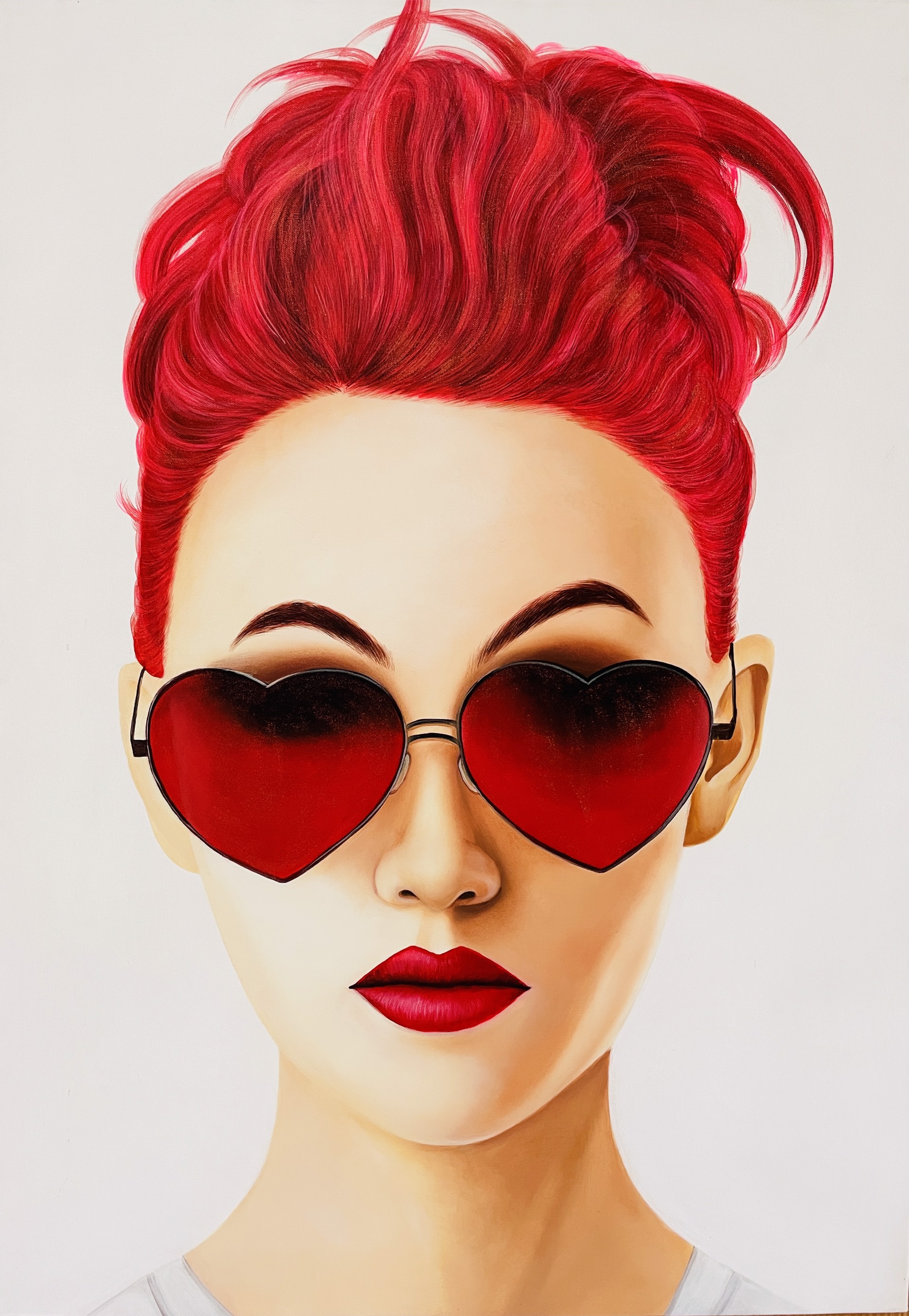 Girl in Red Sunglasses by Roni M