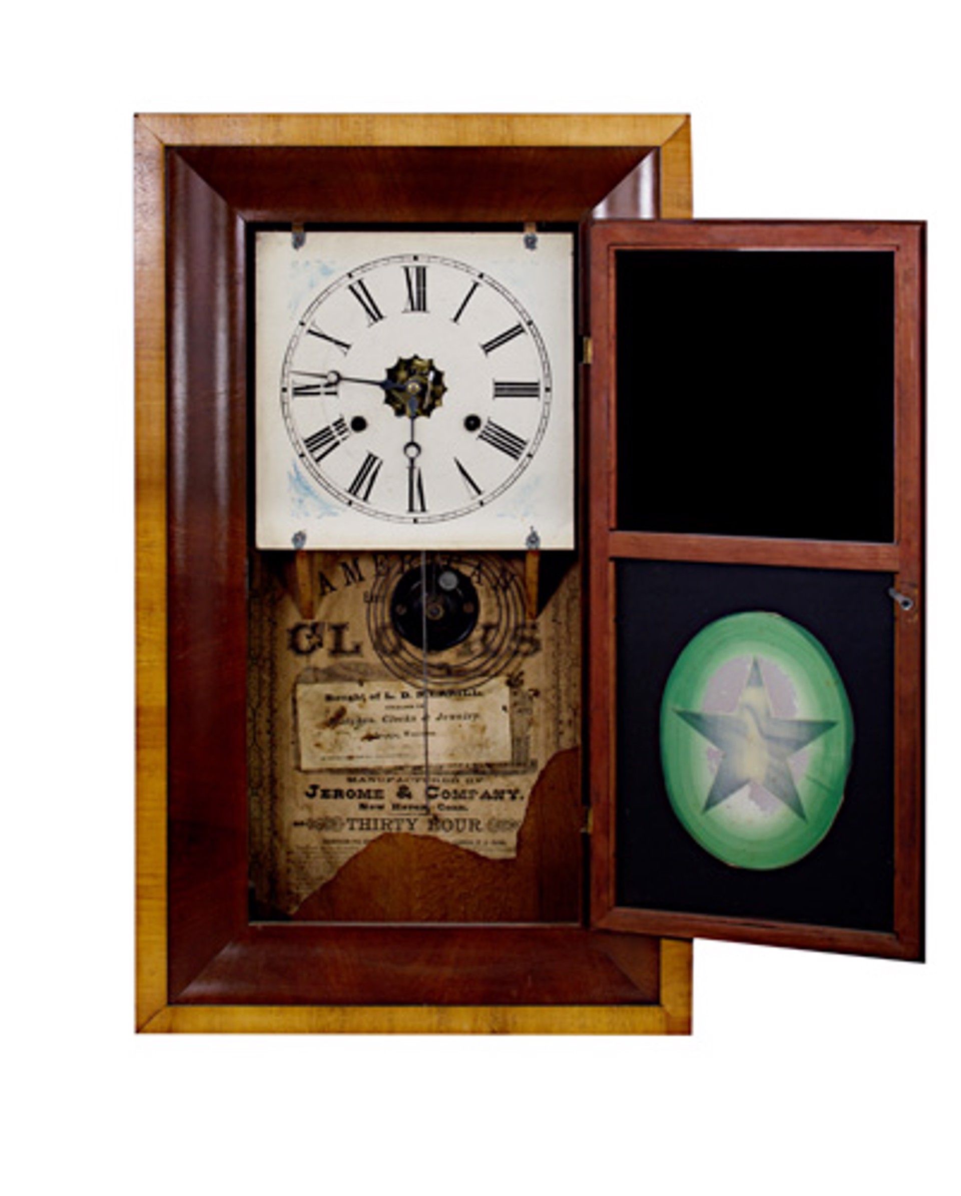 30 Hour Clock. Manuf Jerome & Co.New Haven, CT by Jerome & Co