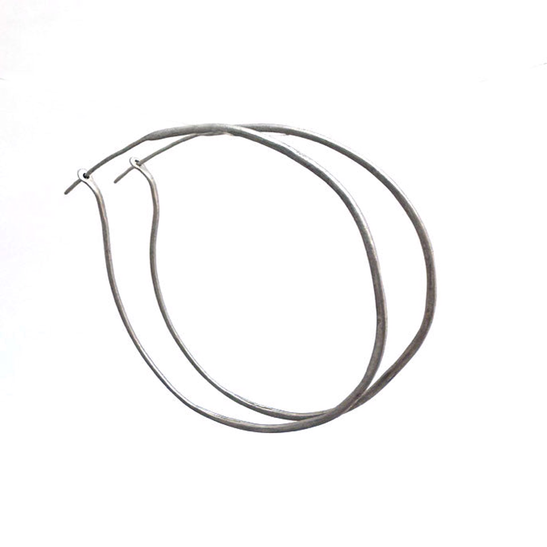 Silver Hoop Earrings- Lori Metals - XL by Lori Swartz