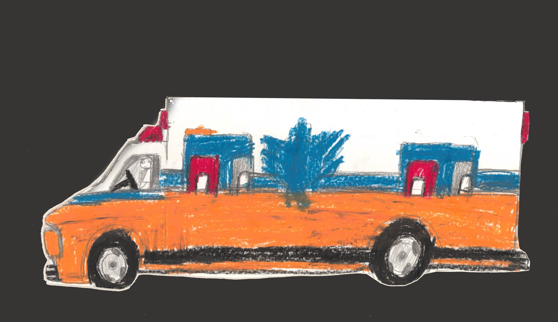 Orange Rescue Truck by Michael Haynes