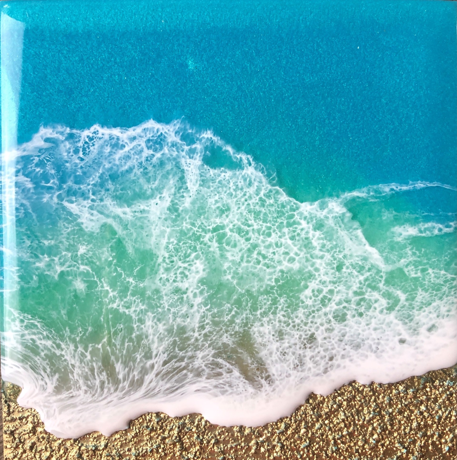 Teal Waves - Cherish by Ana Hefco