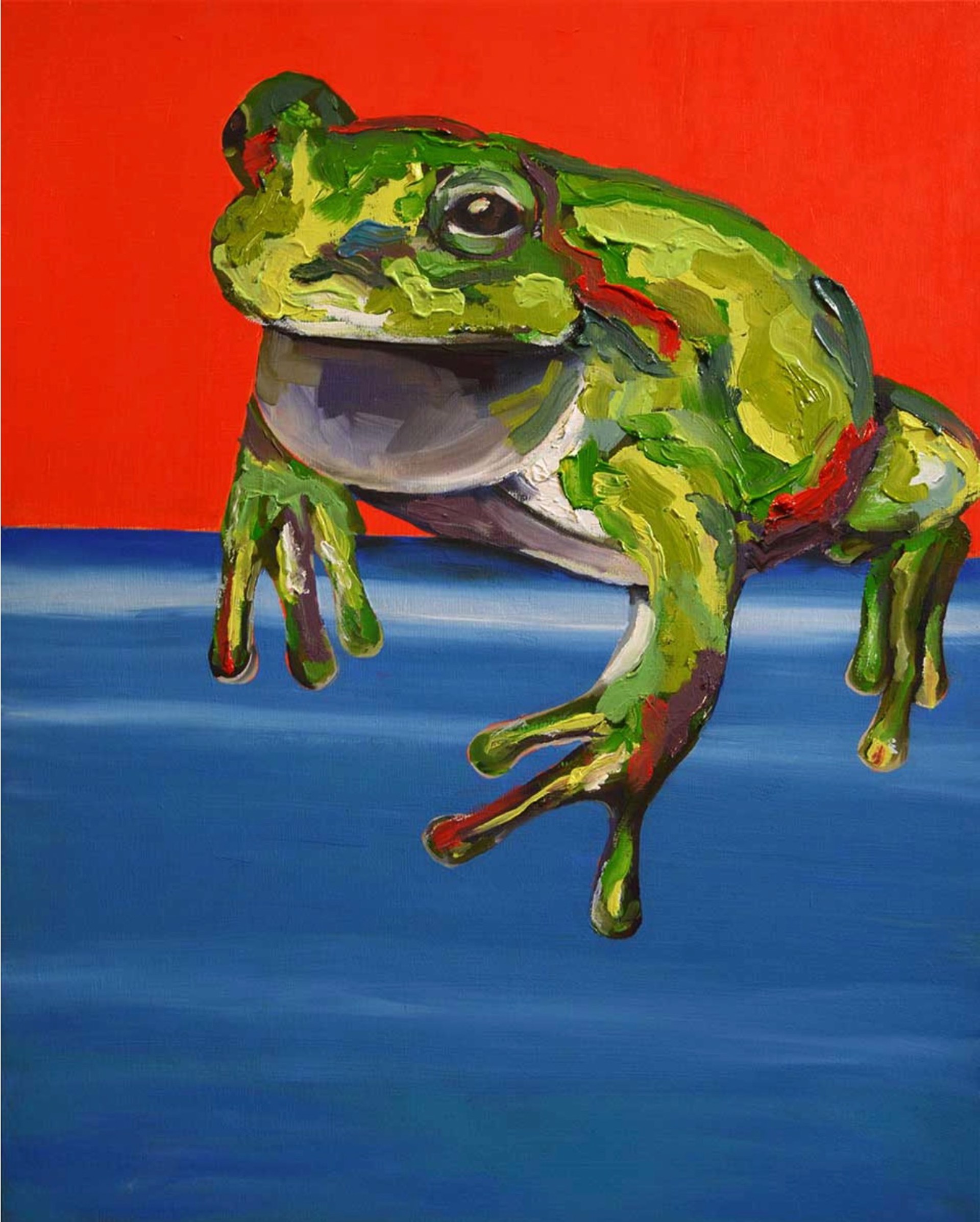 Animal Portrait Prints: Frog by Lizzie Wortham