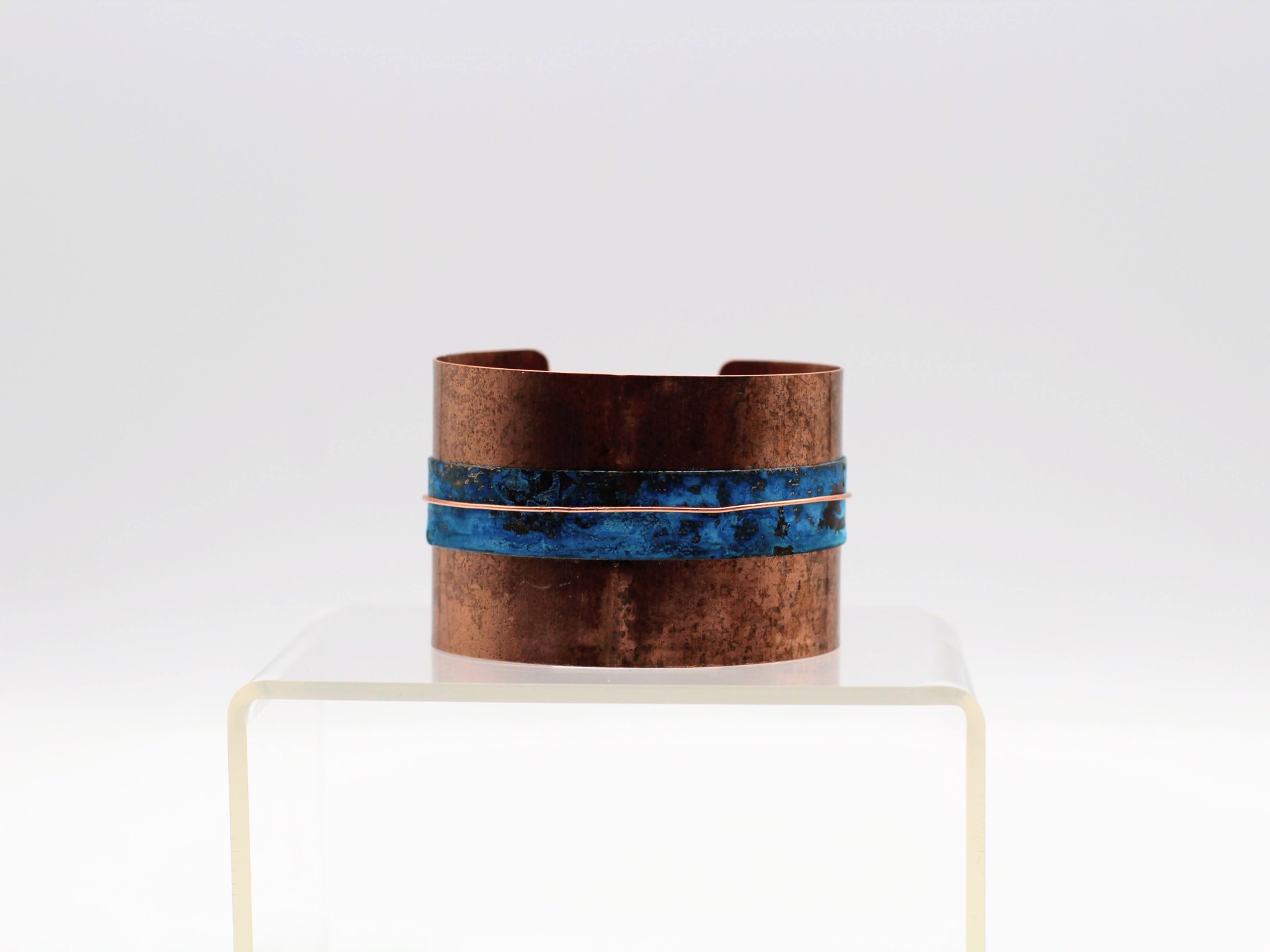 Aged Copper Cuff by Kay Langland