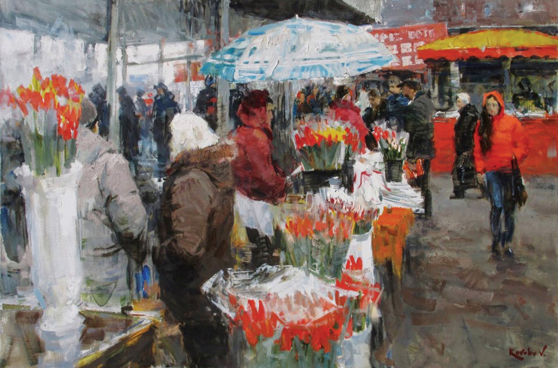 Flower Sellers by Vladimir Kovalov