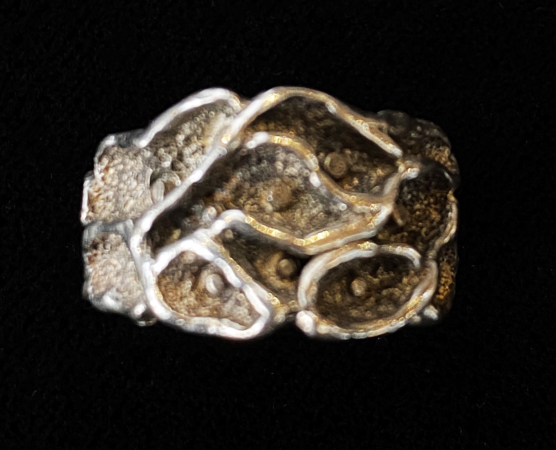 Organic style textured Silver Ring by Artist Unknown