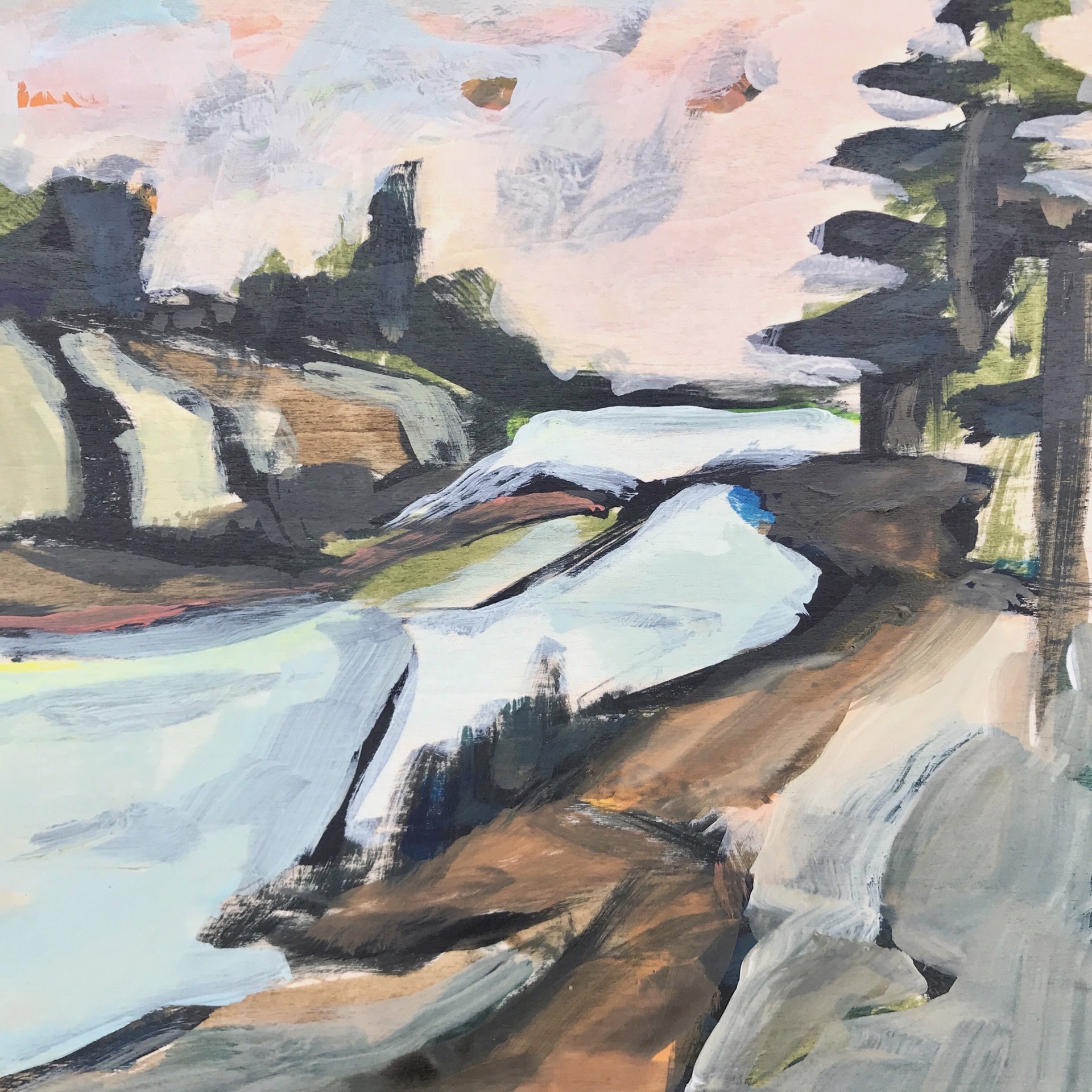 Inlet and Cove with Pine by Rachael Van Dyke