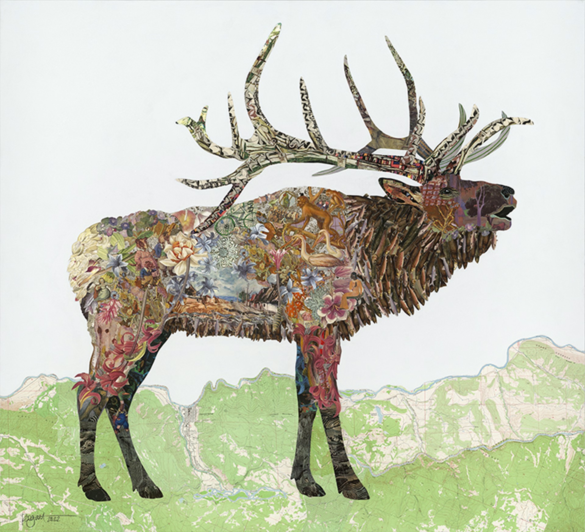 Xander the Elk by Brenda Bogart - Prints