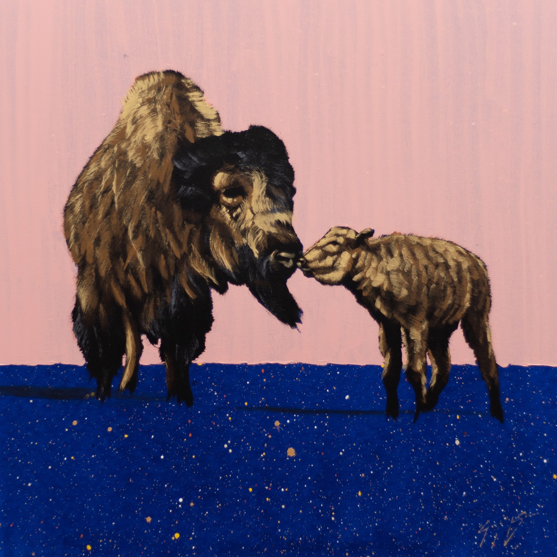Buffalo Mother and Child by Josh Brown