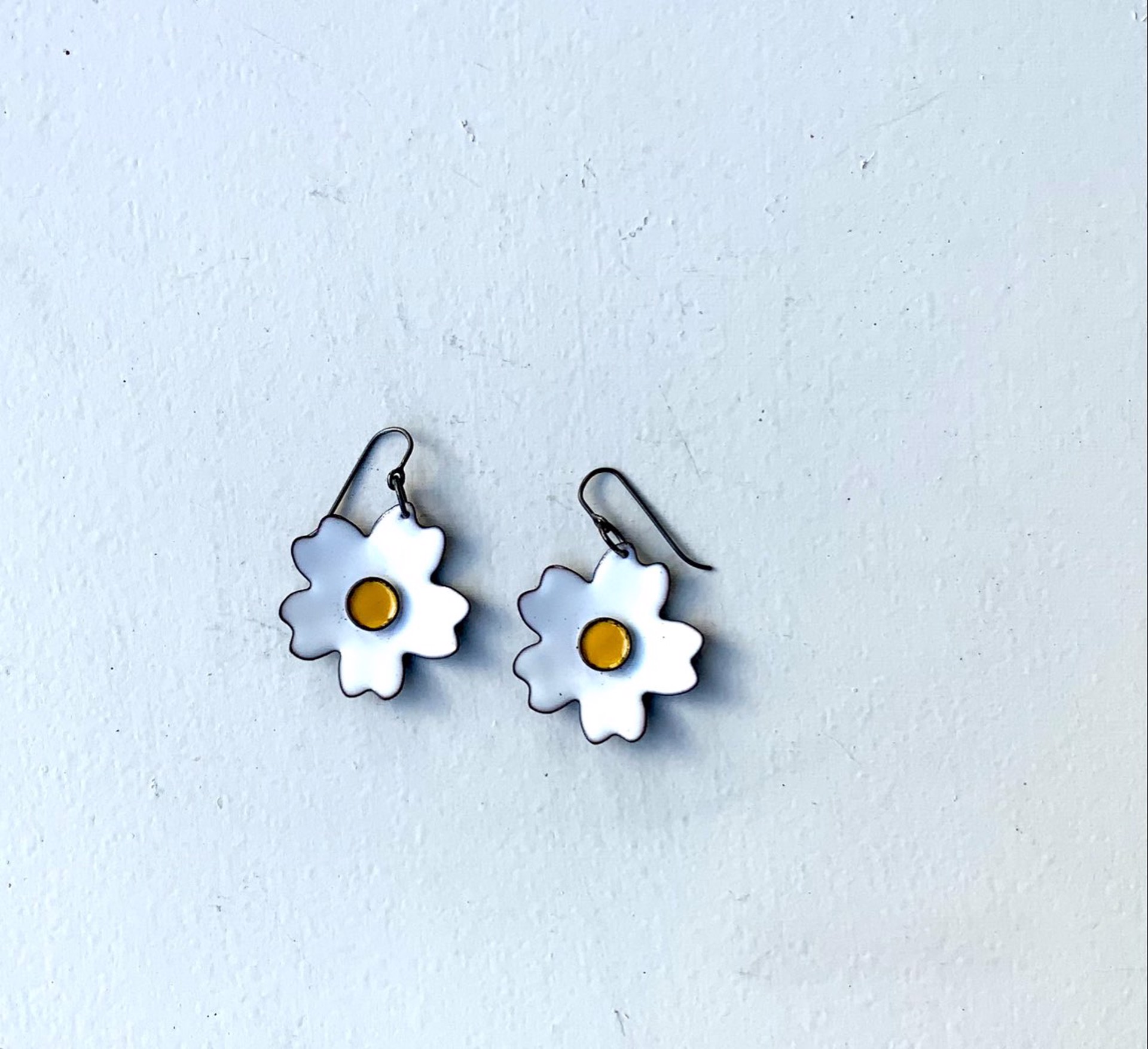 Enamel Flower Earrings by Monty Phillips