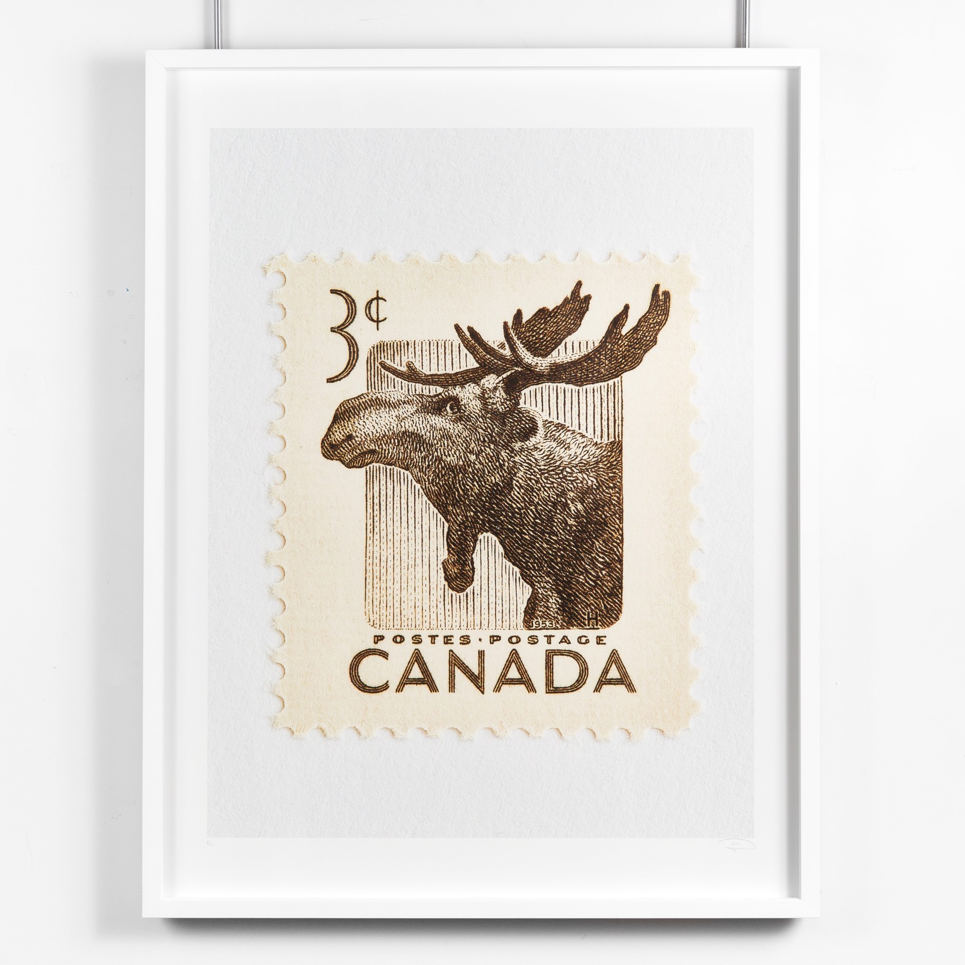 Wildlife Week Stamp (Moose) by Peter Andrew Lusztyk | Collectibles