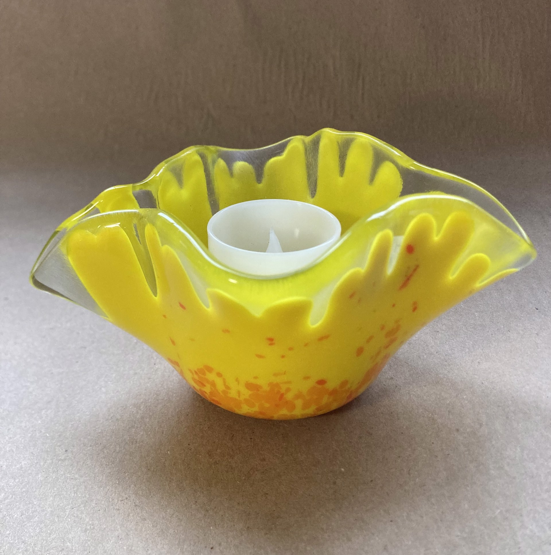 Yellow Candle Holder by Doug and Barbara Henderson