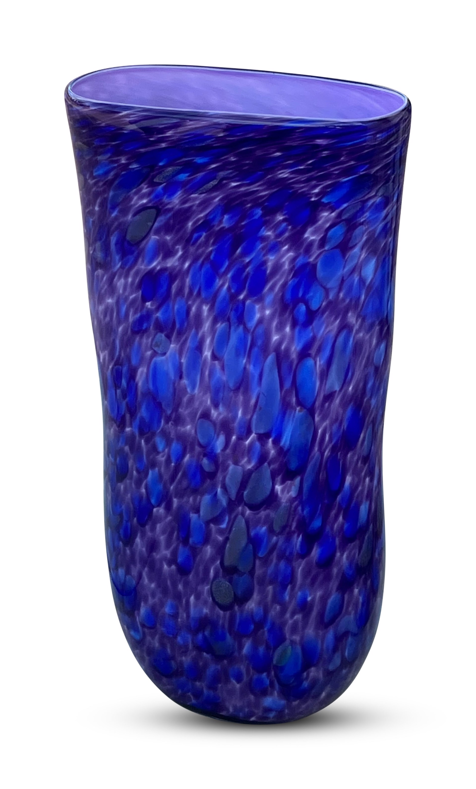 Purple Blue Blown Tall Vase by Bruce Freund