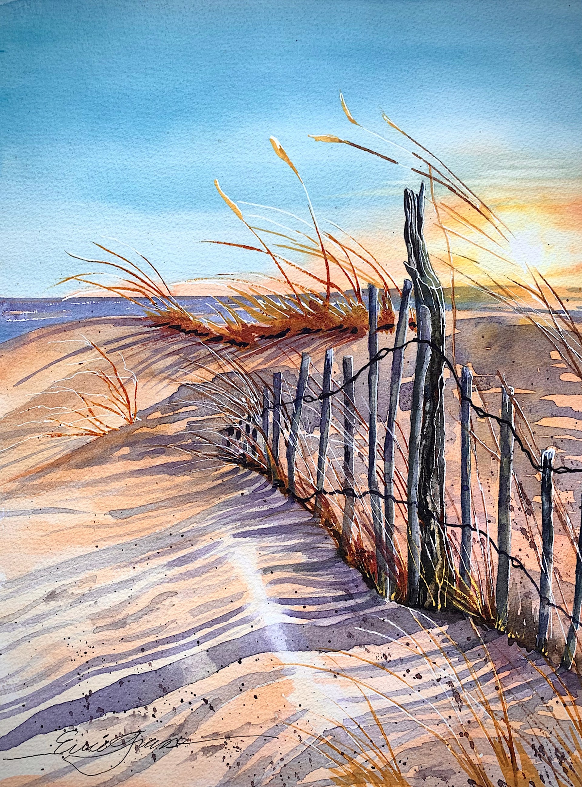 Beach Shadows II by Evie Grasse