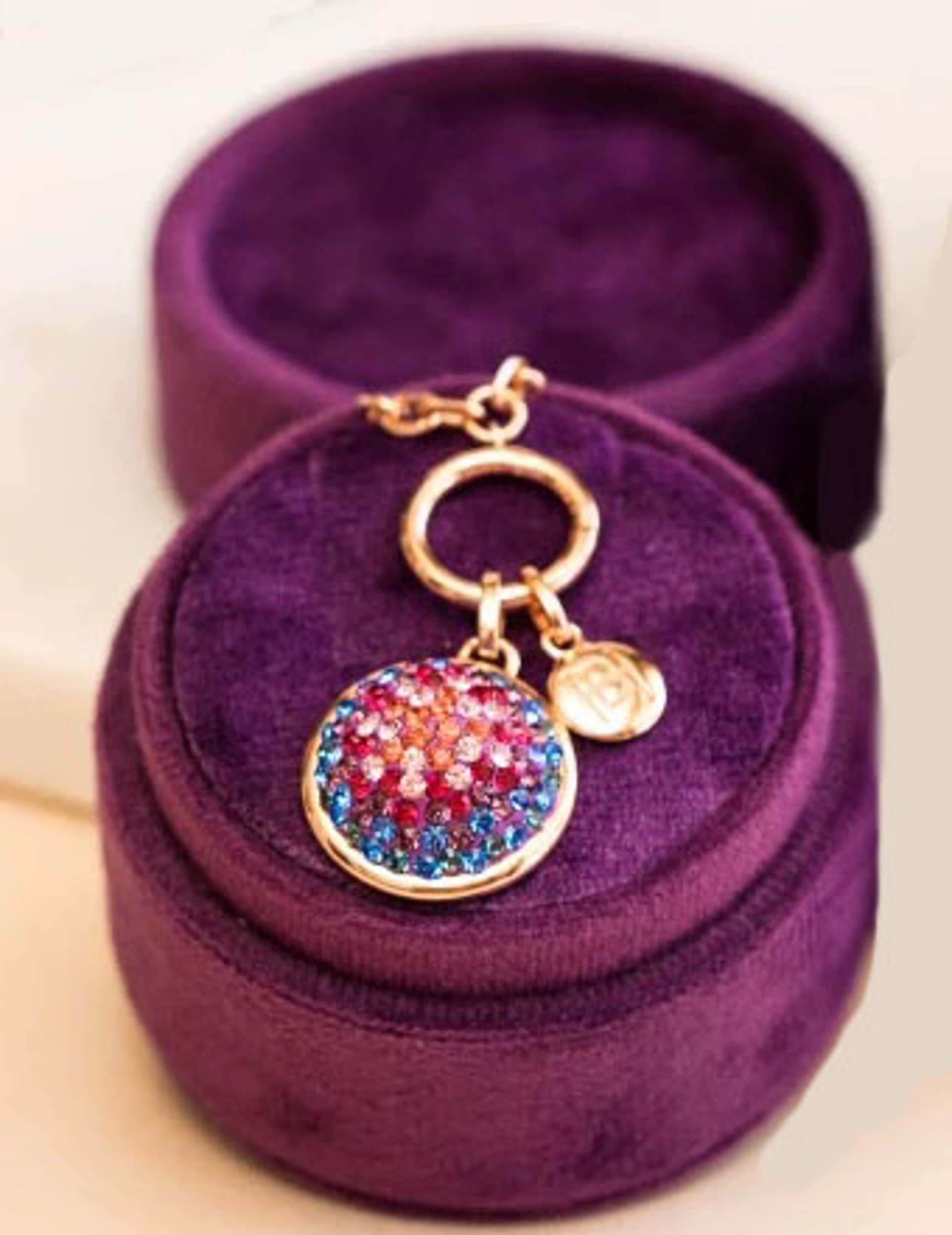Debut Sparkle Toggle Front Charm Pendant Necklace by Angela Morgan