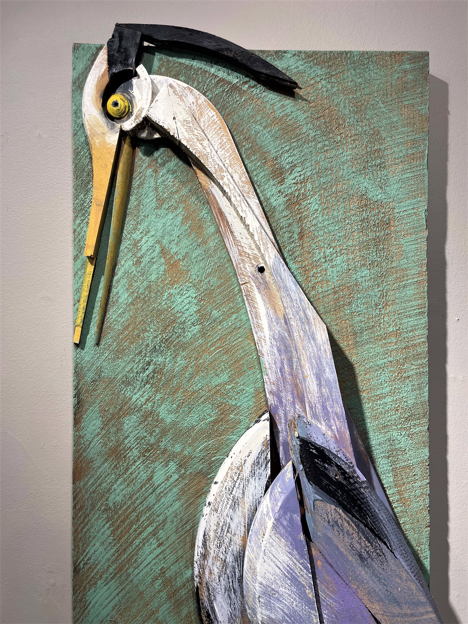 ANKLE DEEP (GREAT BLUE HERON) by ANDRE BENOIT
