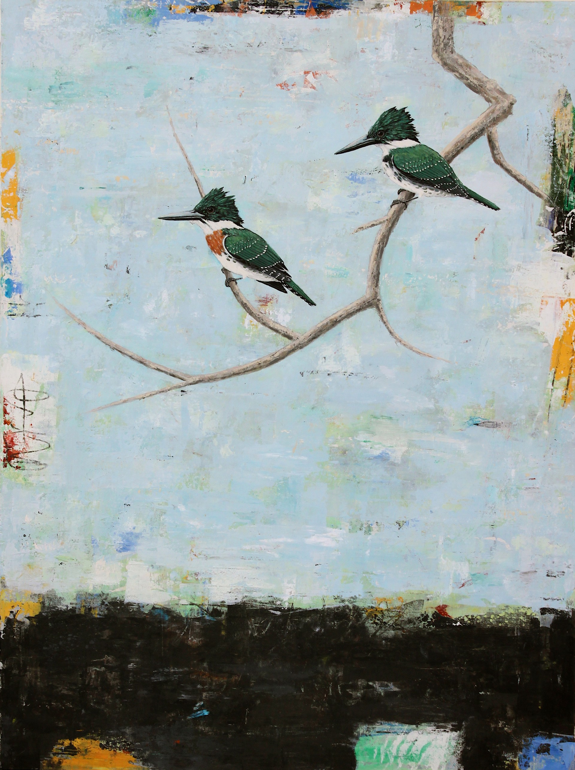 Beacon (Green Kingfishers) by Paul Brigham