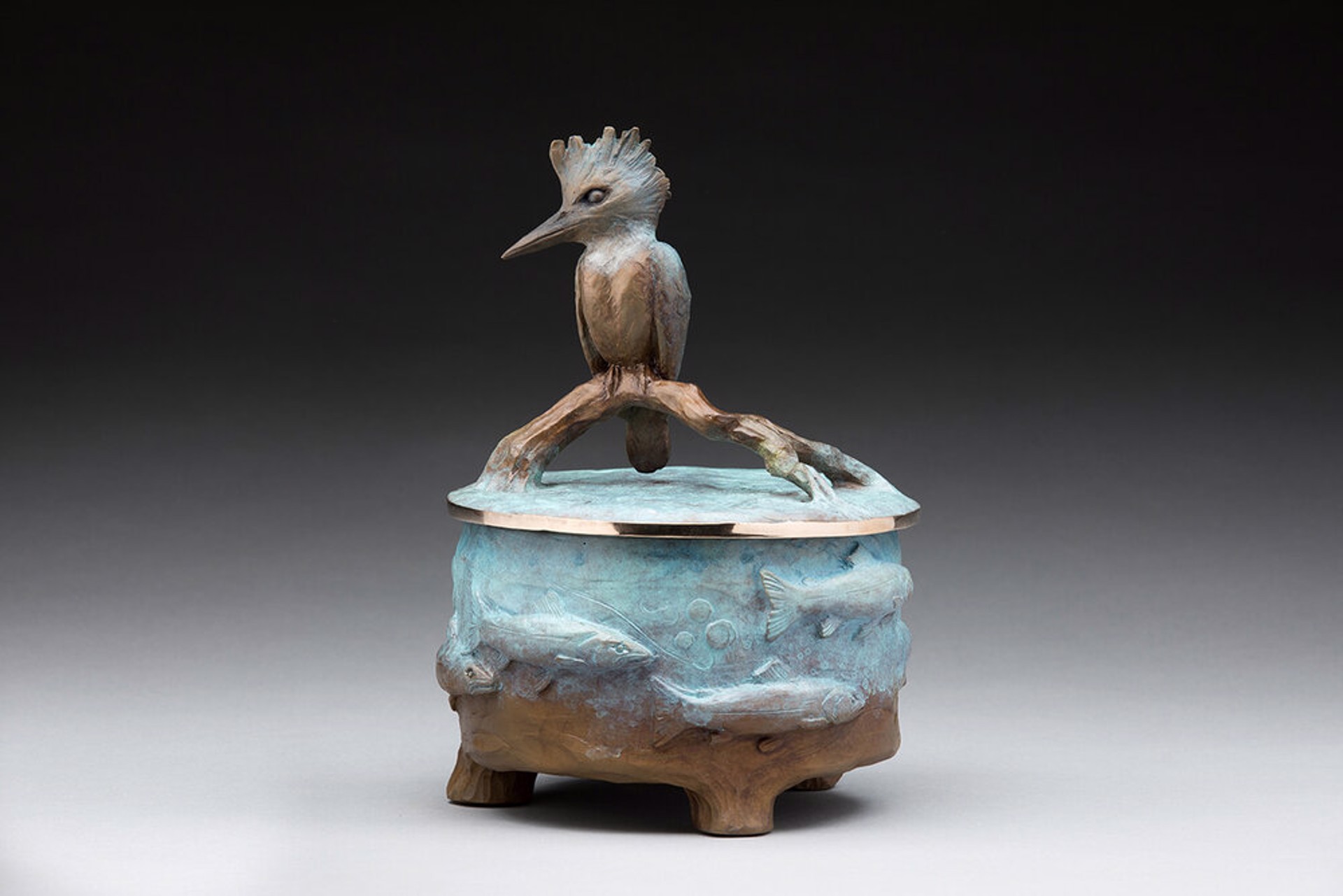Kingfisher Urn by JAMES MOORE
