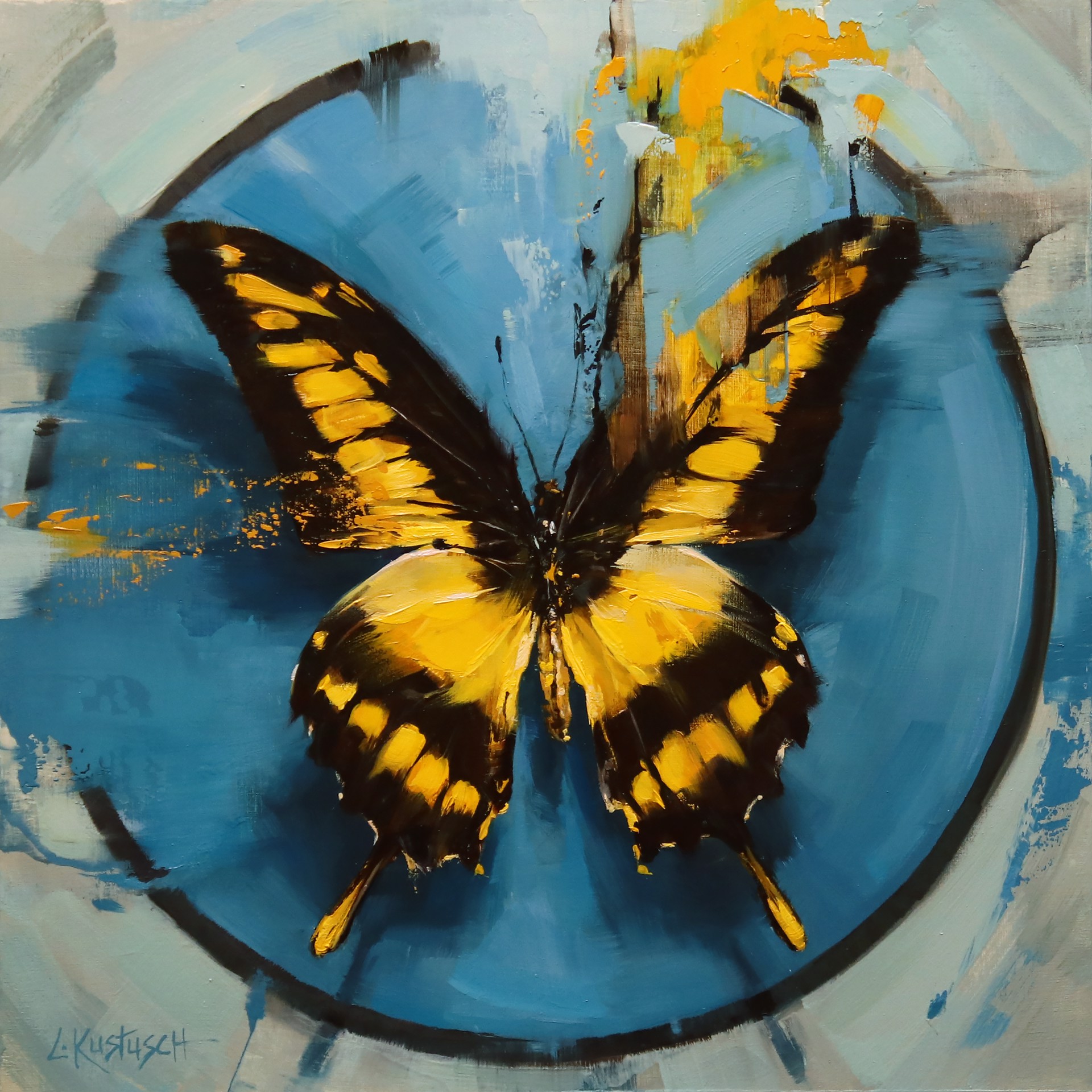 The Giant Swallowtail on Blue by Lindsey Kustusch