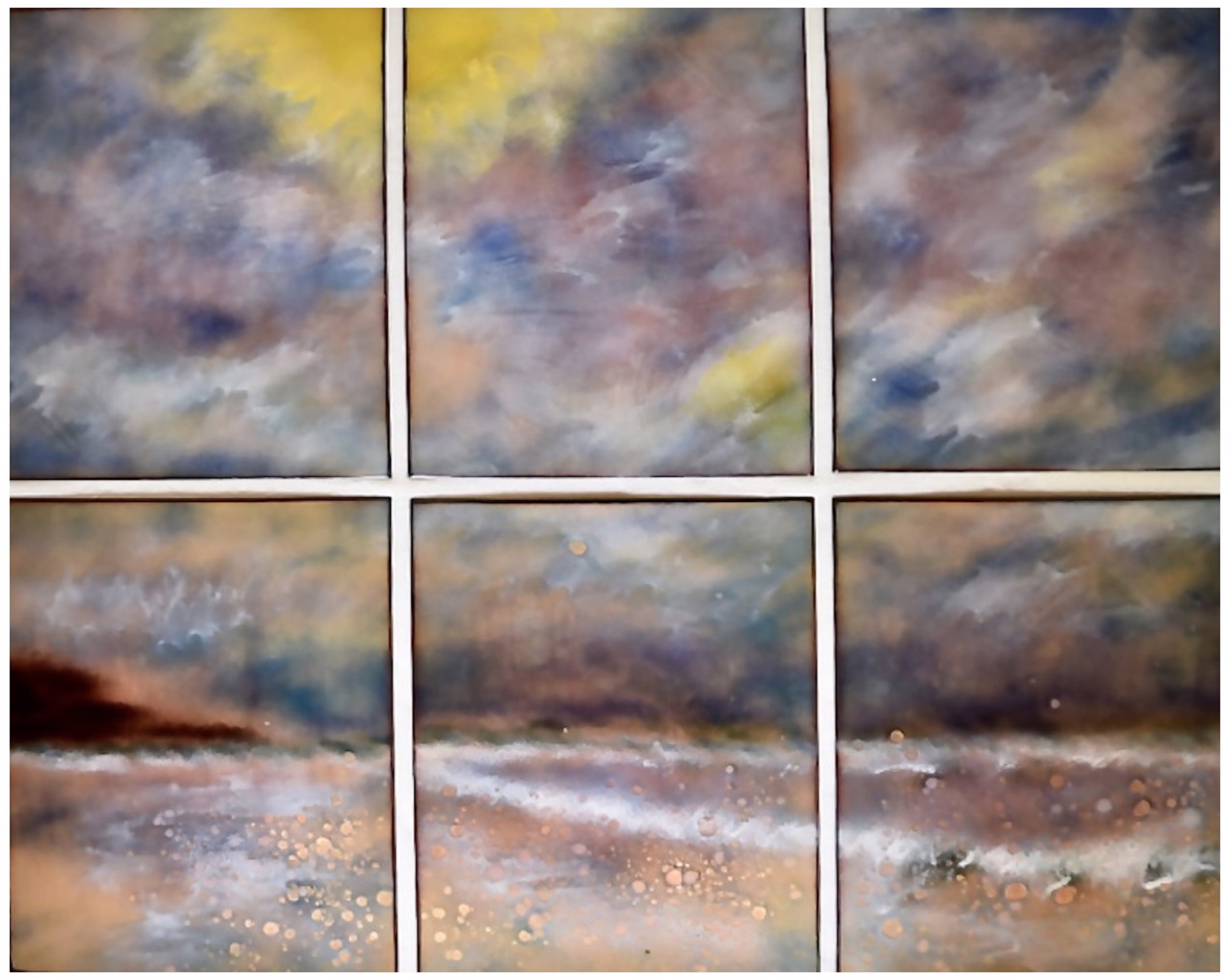 Beach in 6 Panels by Cynthia Miller