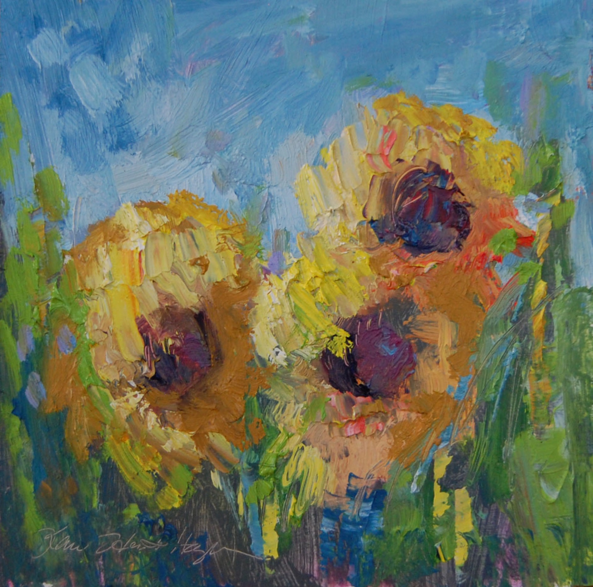 Summer Sunflowers III by Karen Hewitt Hagan