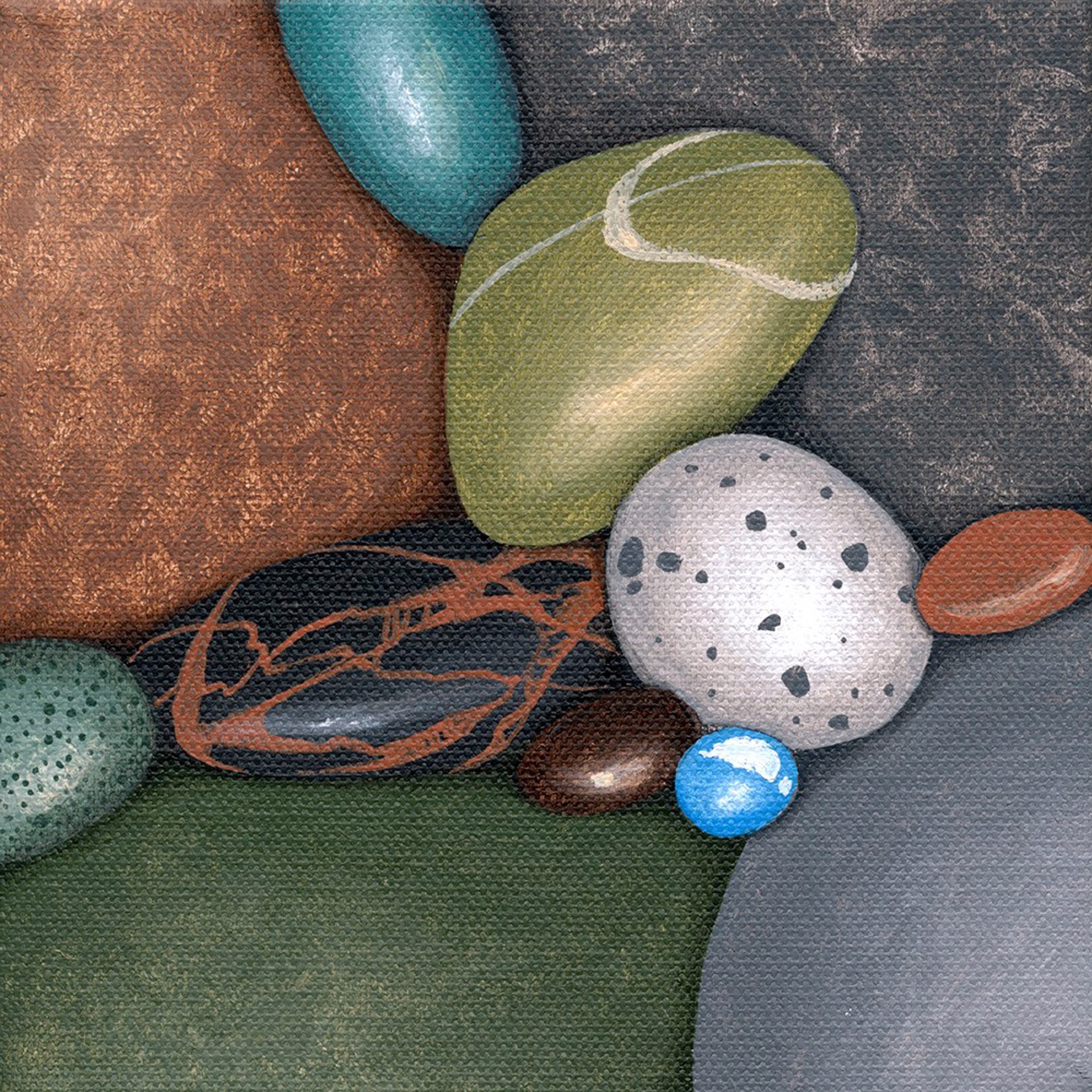 Pebble Painting #627 by Kristina Boardman