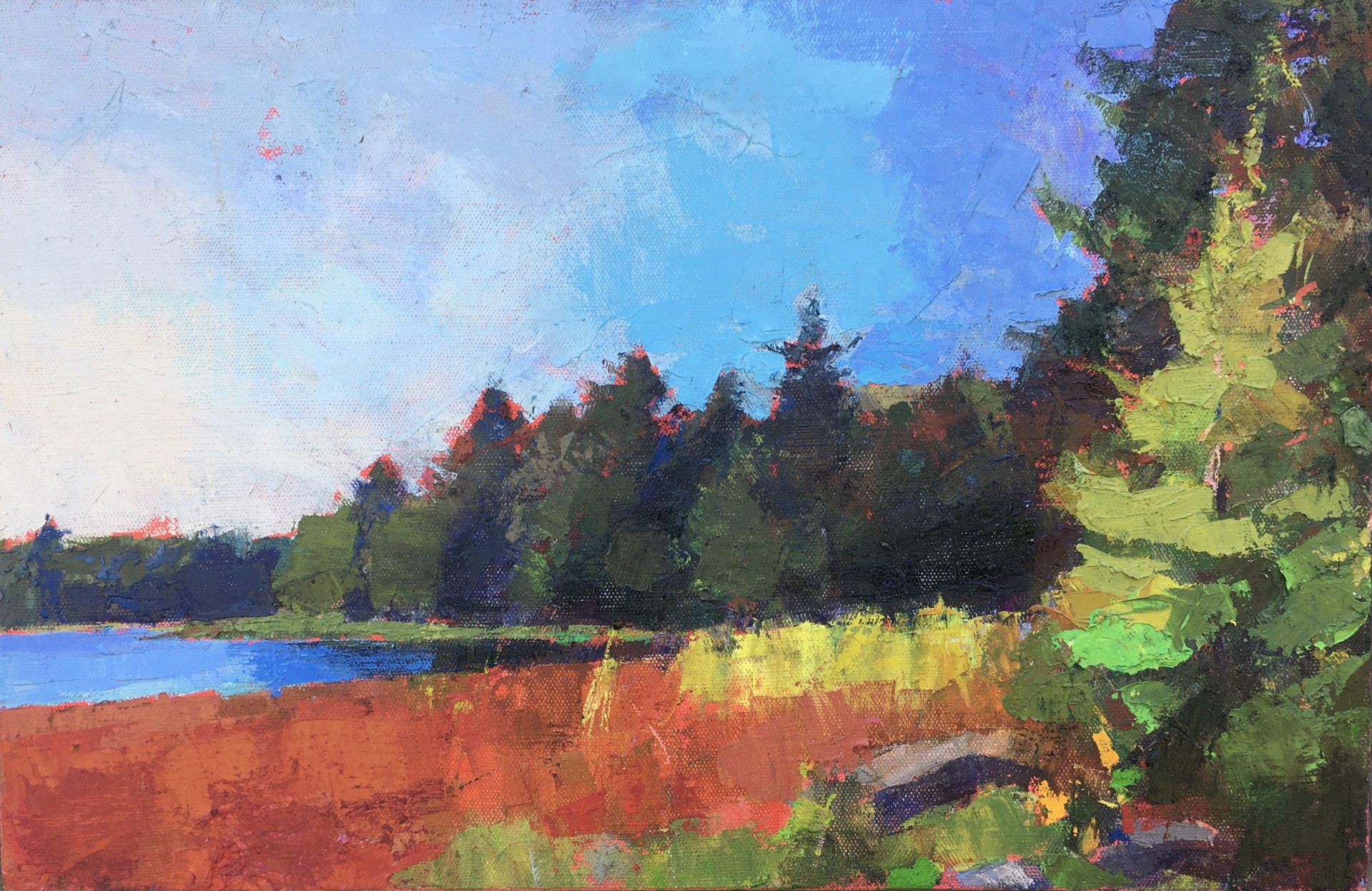 "Wilderness Lake" original oil painting by Larry Horowitz