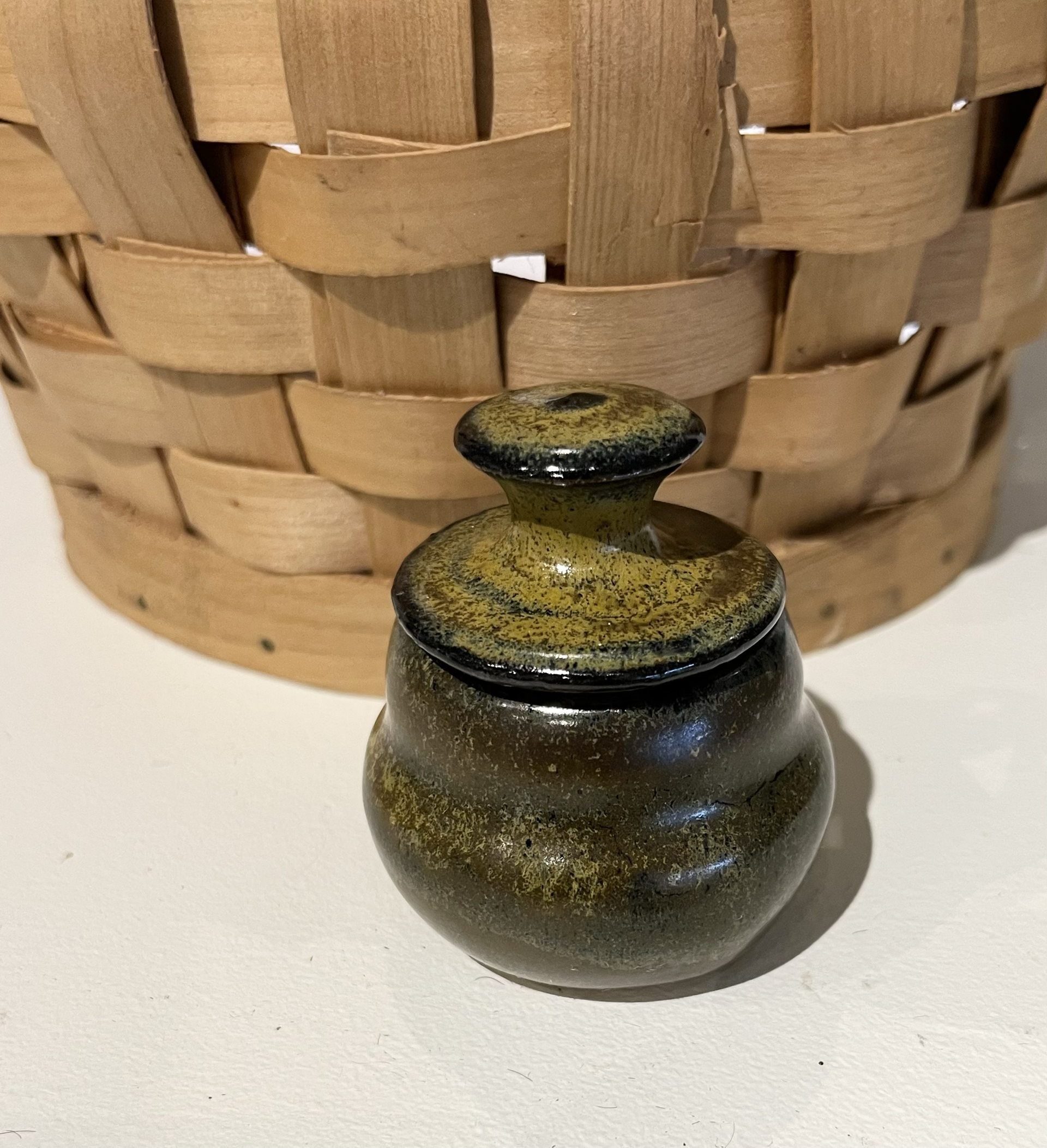 Tiny Ceramic Lidded Jar 12 by Shama Kipfer-Tessler