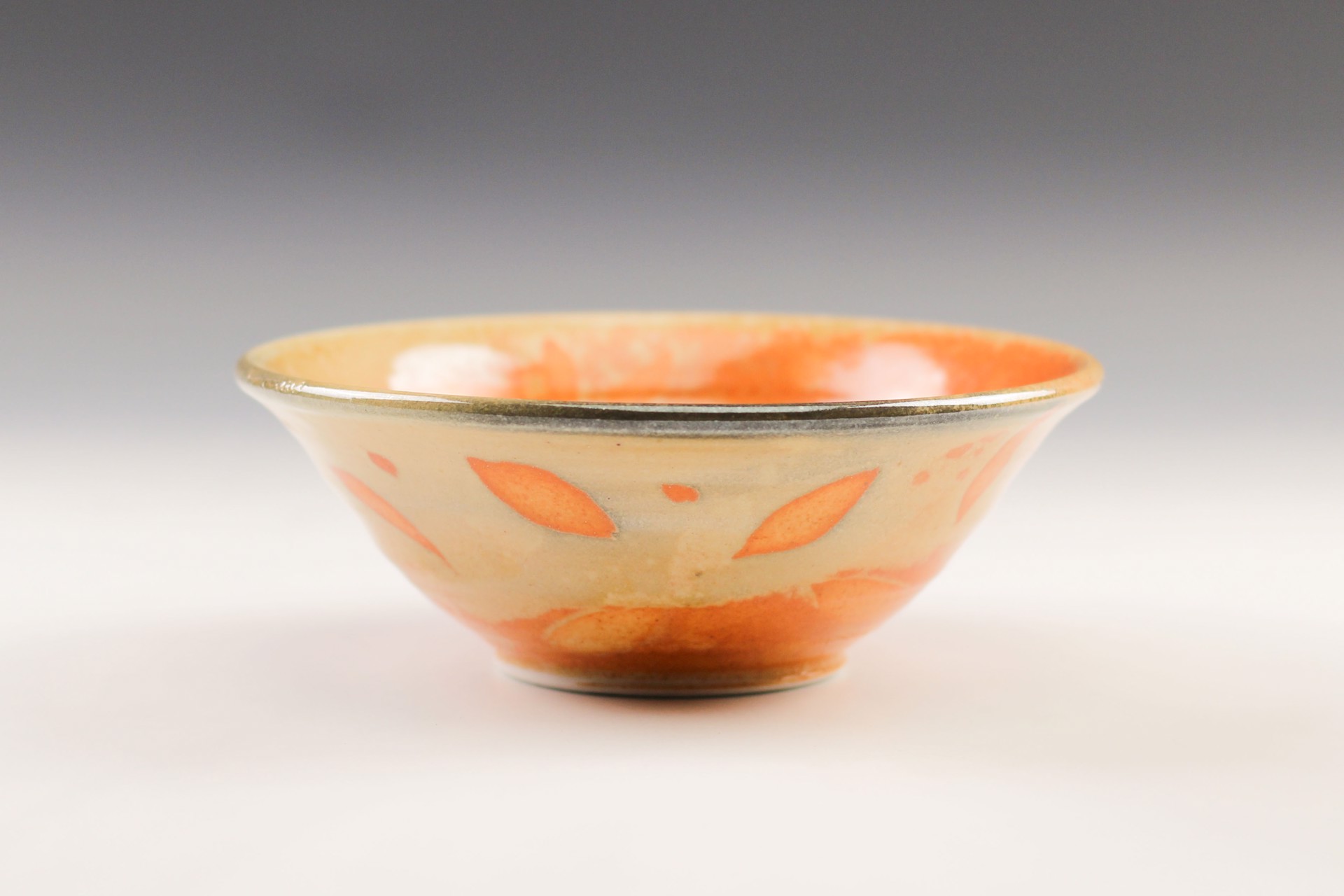 Orange Floral Bowl by Joanne Kirkland