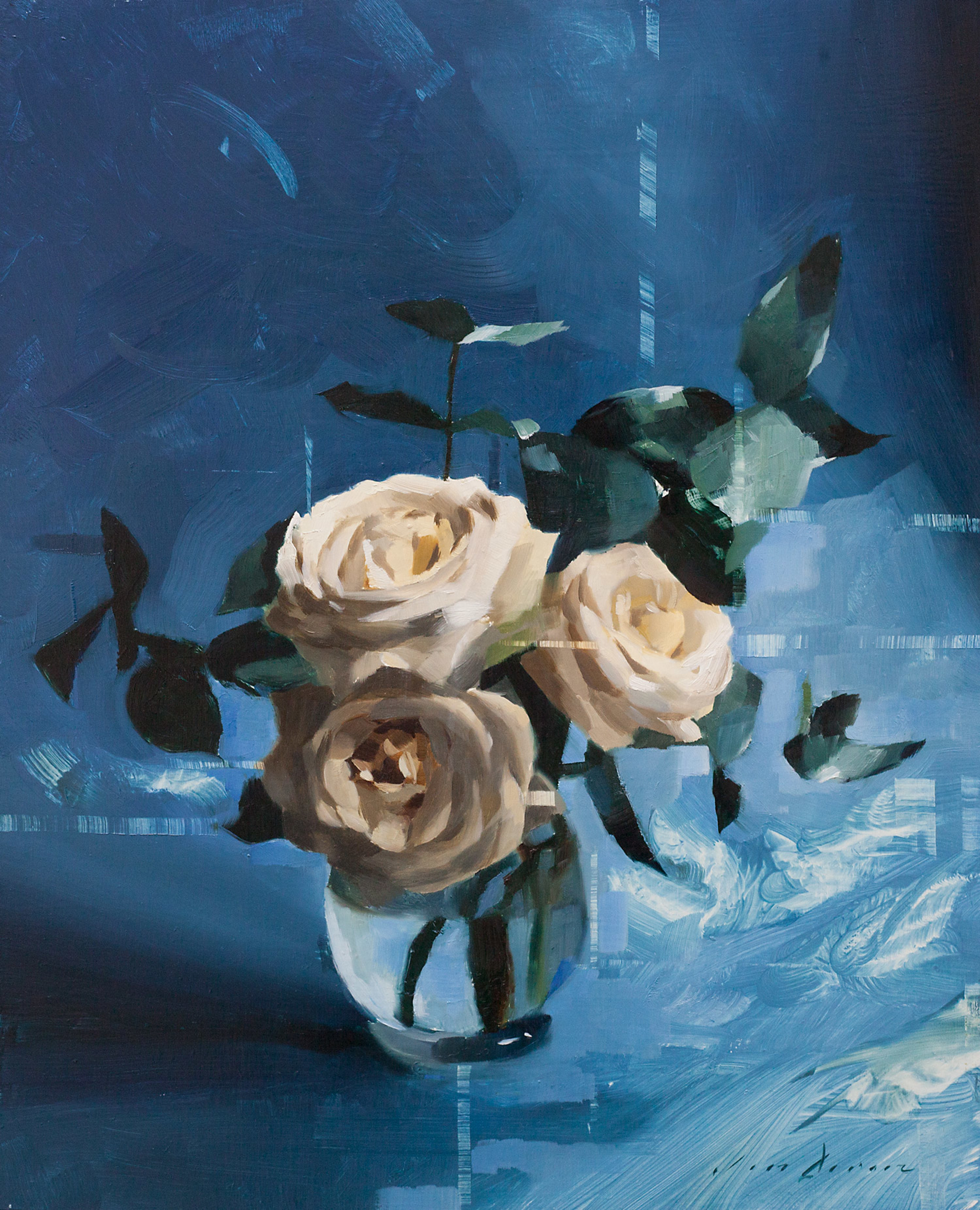 White Roses and Blue by Jon Doran