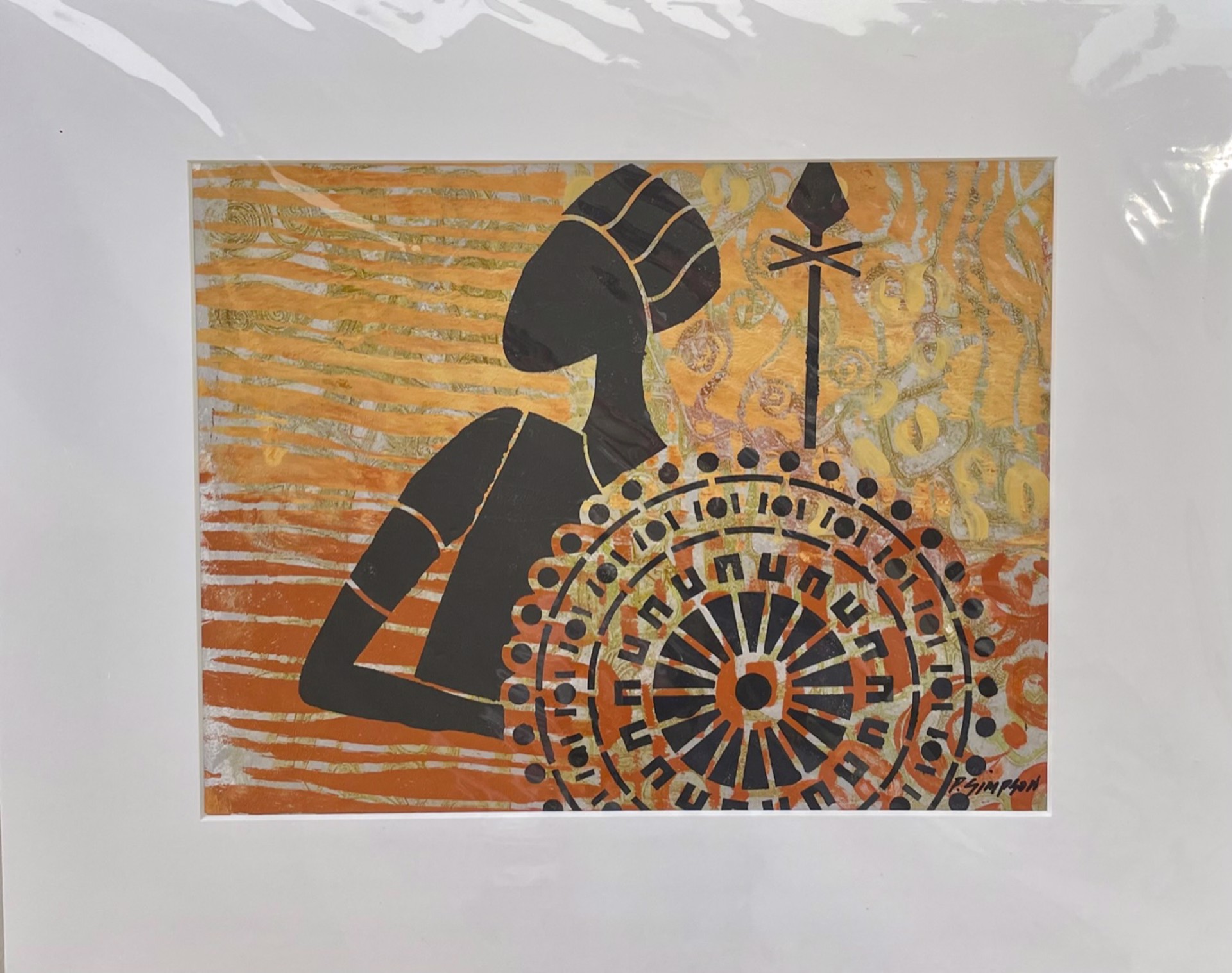 Orange and Yellow Warrior by Patricia Simpson