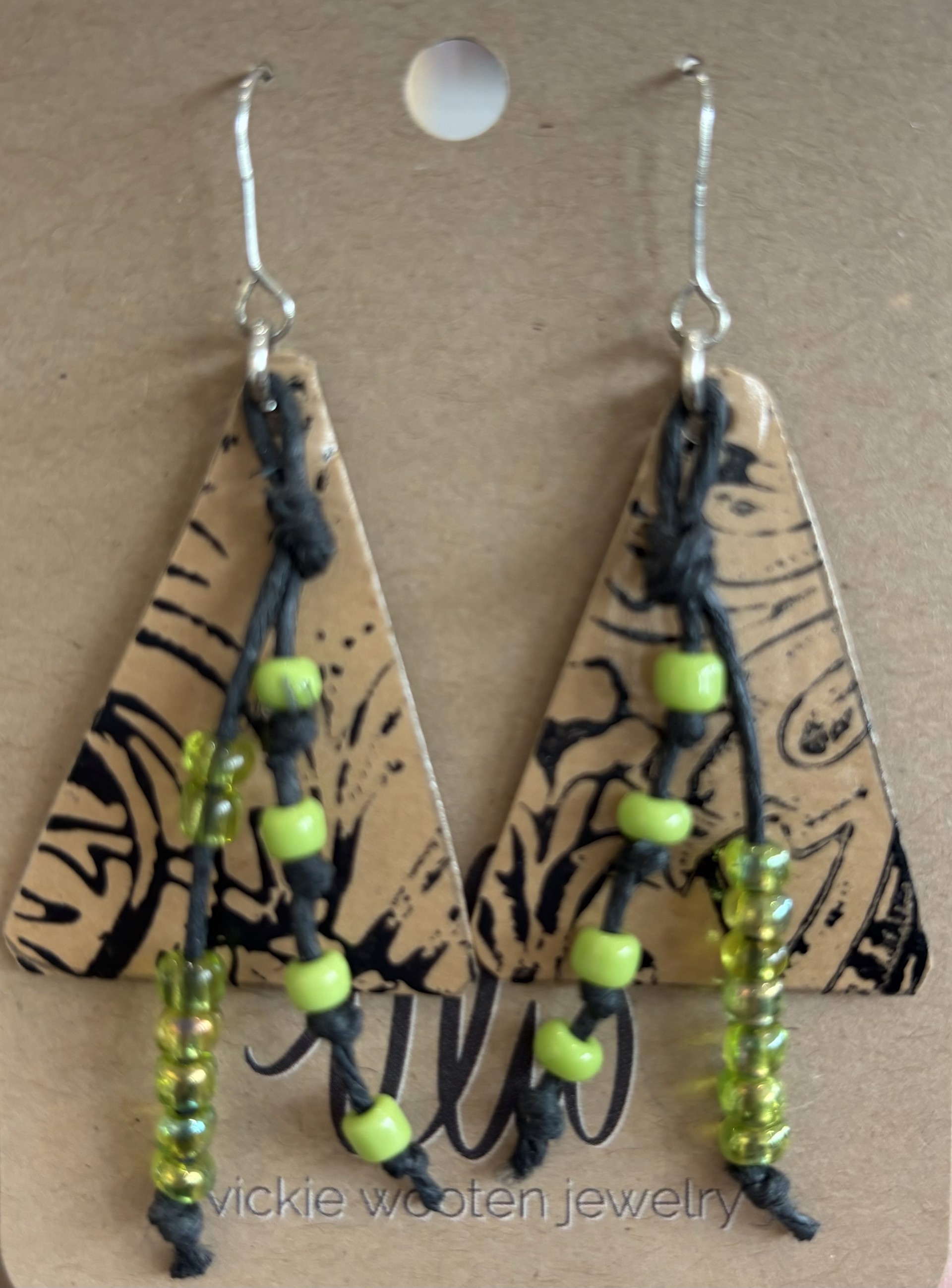 Handmade Paper Earrings 1 by Vickie Wooten