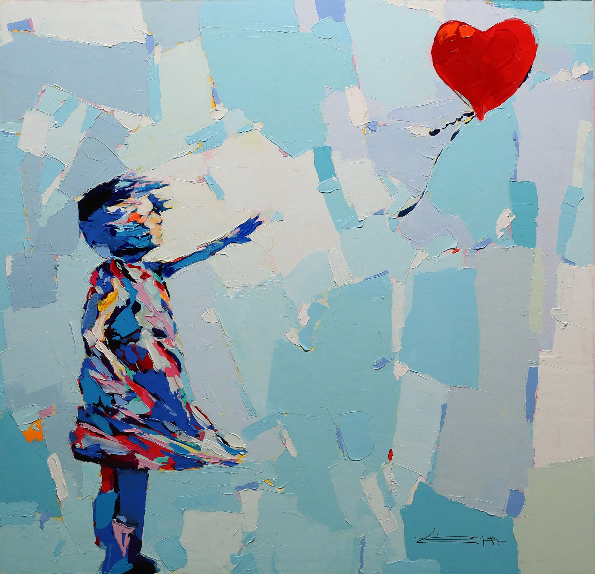 Girl with Balloon by Federico López Córcoles