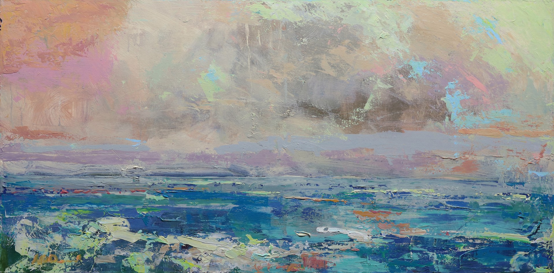 "Deep Ocean Blues" original oil painting by Noah Desmond