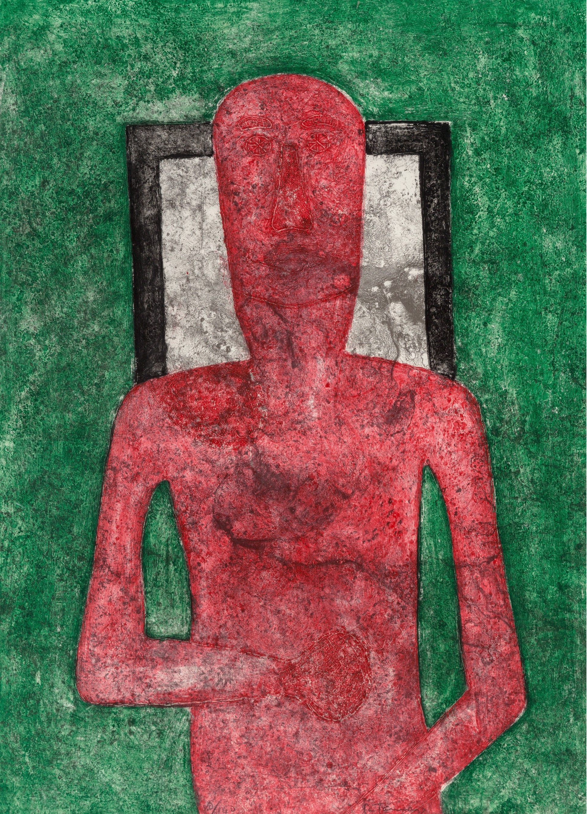 Hombre Rojo by Rufino Tamayo (1899 - 1991)