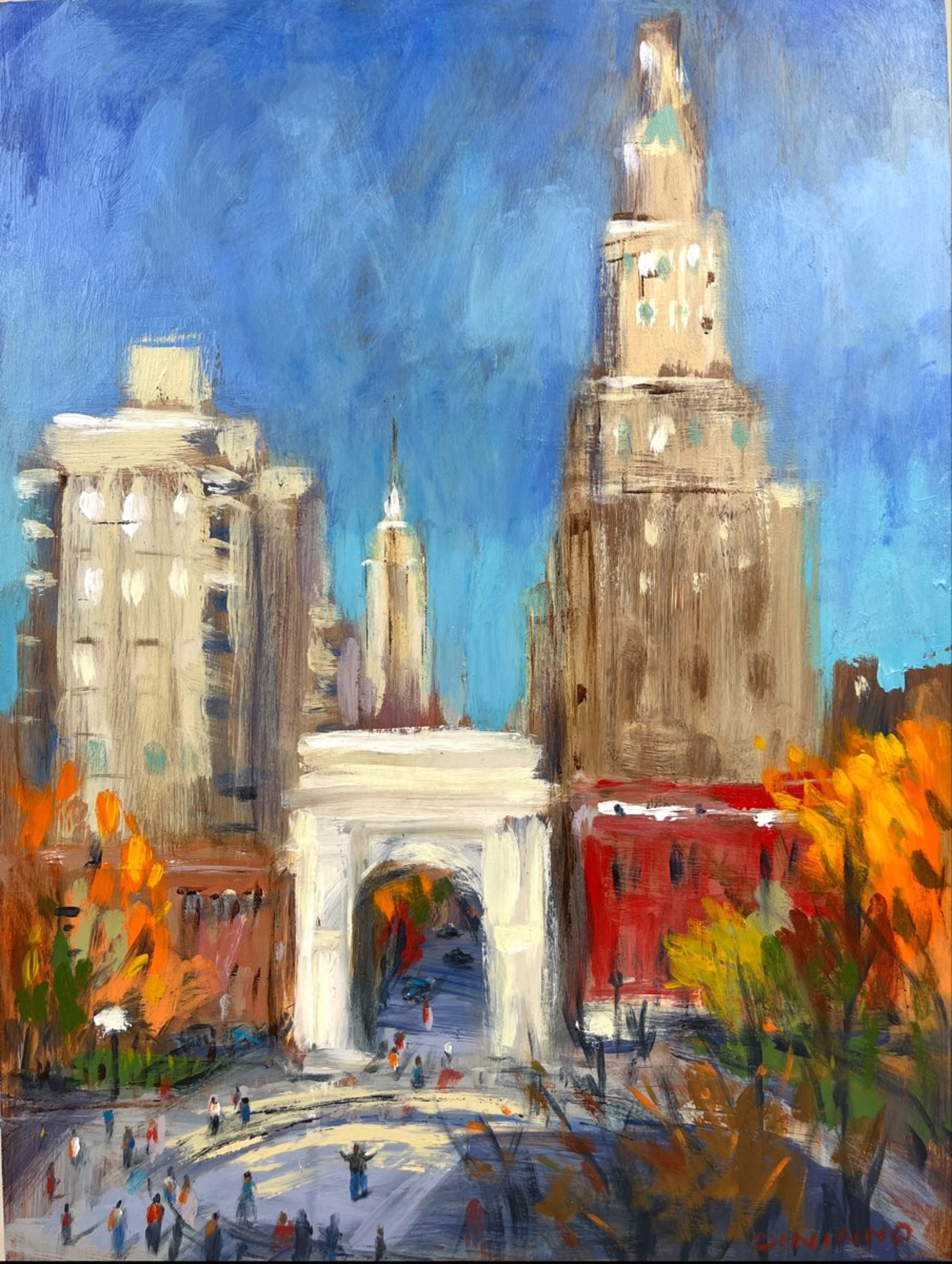 Autumn at Washington Square Park by Steve Dininno