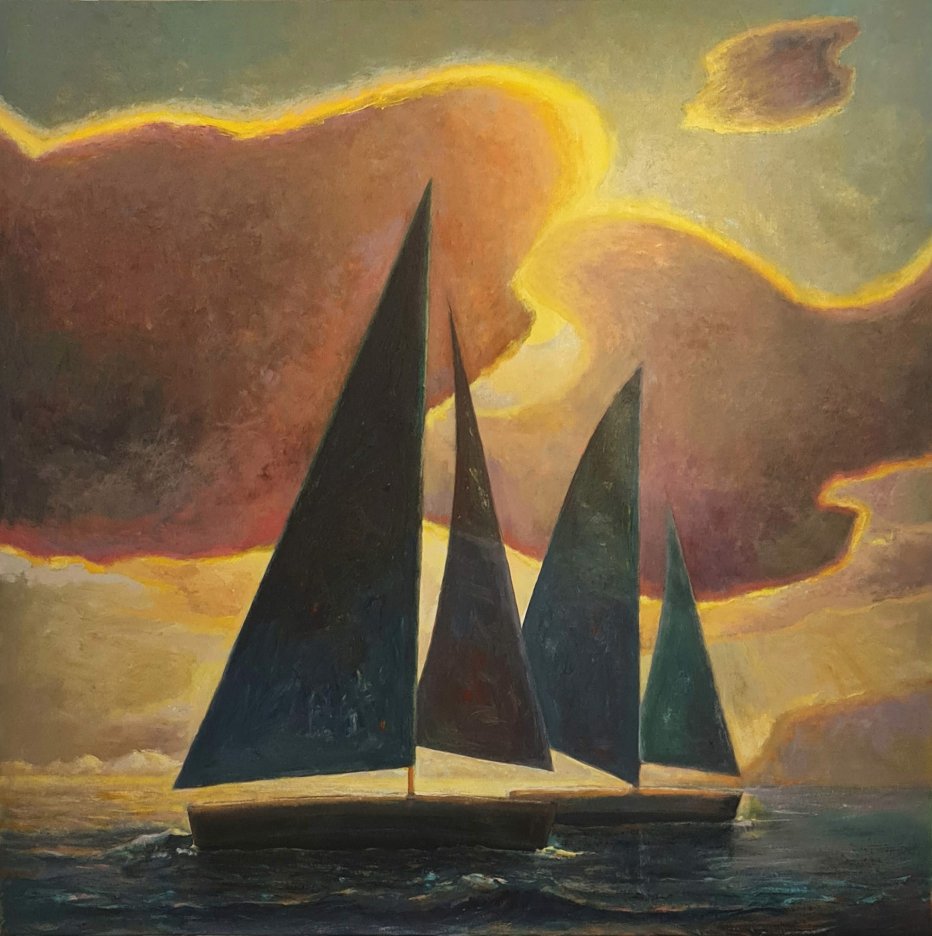 Sunset Sails by Tony Coles
