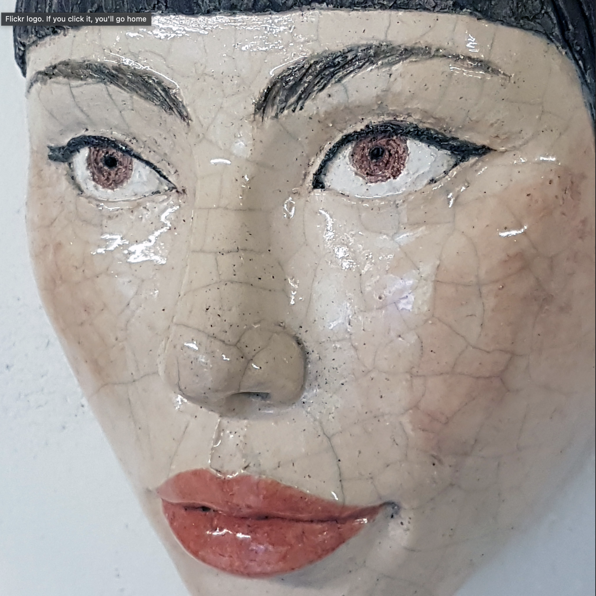 A raku sculpture by Melanie Bourget