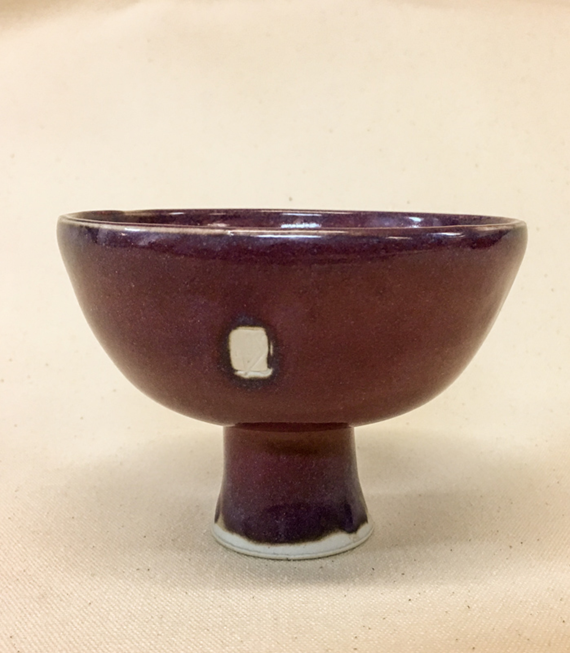 Purple Stemmed Bowl by John Mossman