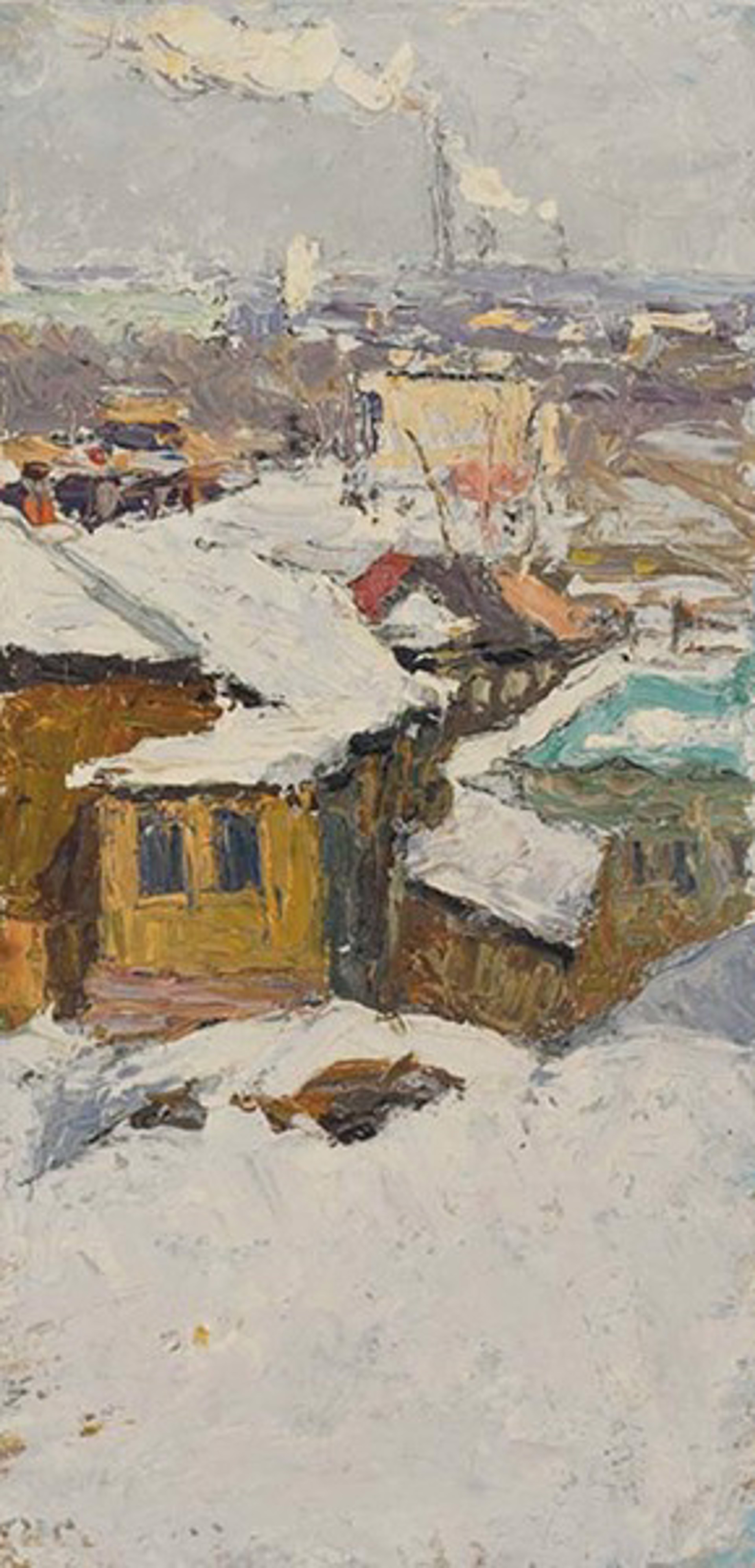 Snowy Rooftops by Boris Gladchenko