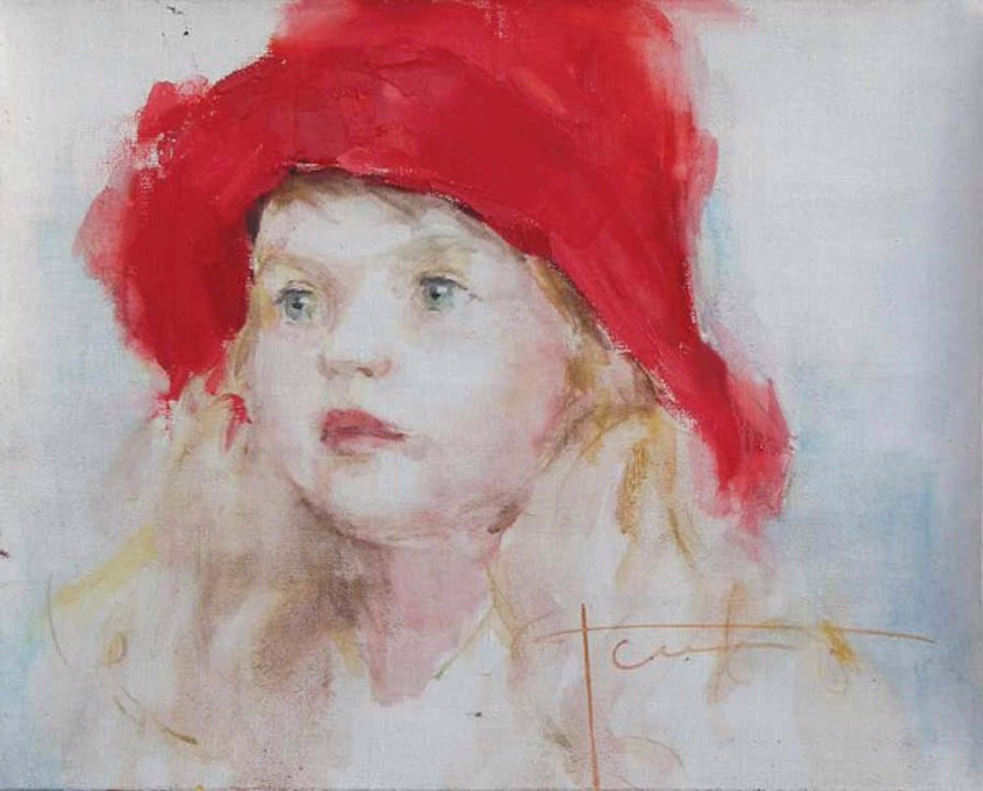 Girl in a Red Hat by Yana Golubyatnikova